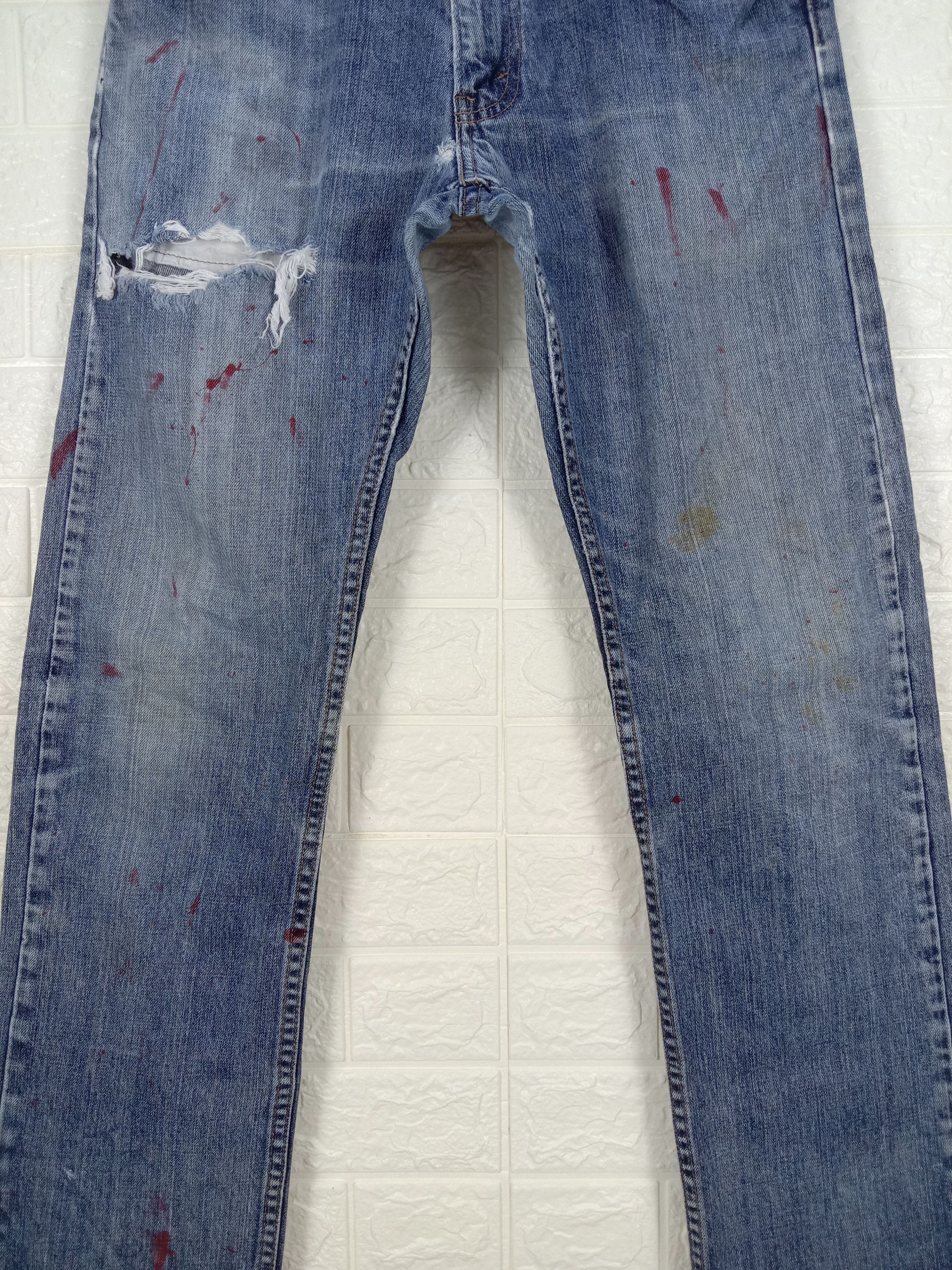 Levi's Vintage Levi's 514 Paint Splatter Jeans Distressed Denim Size US 30 / EU 46 - 3 Thumbnail