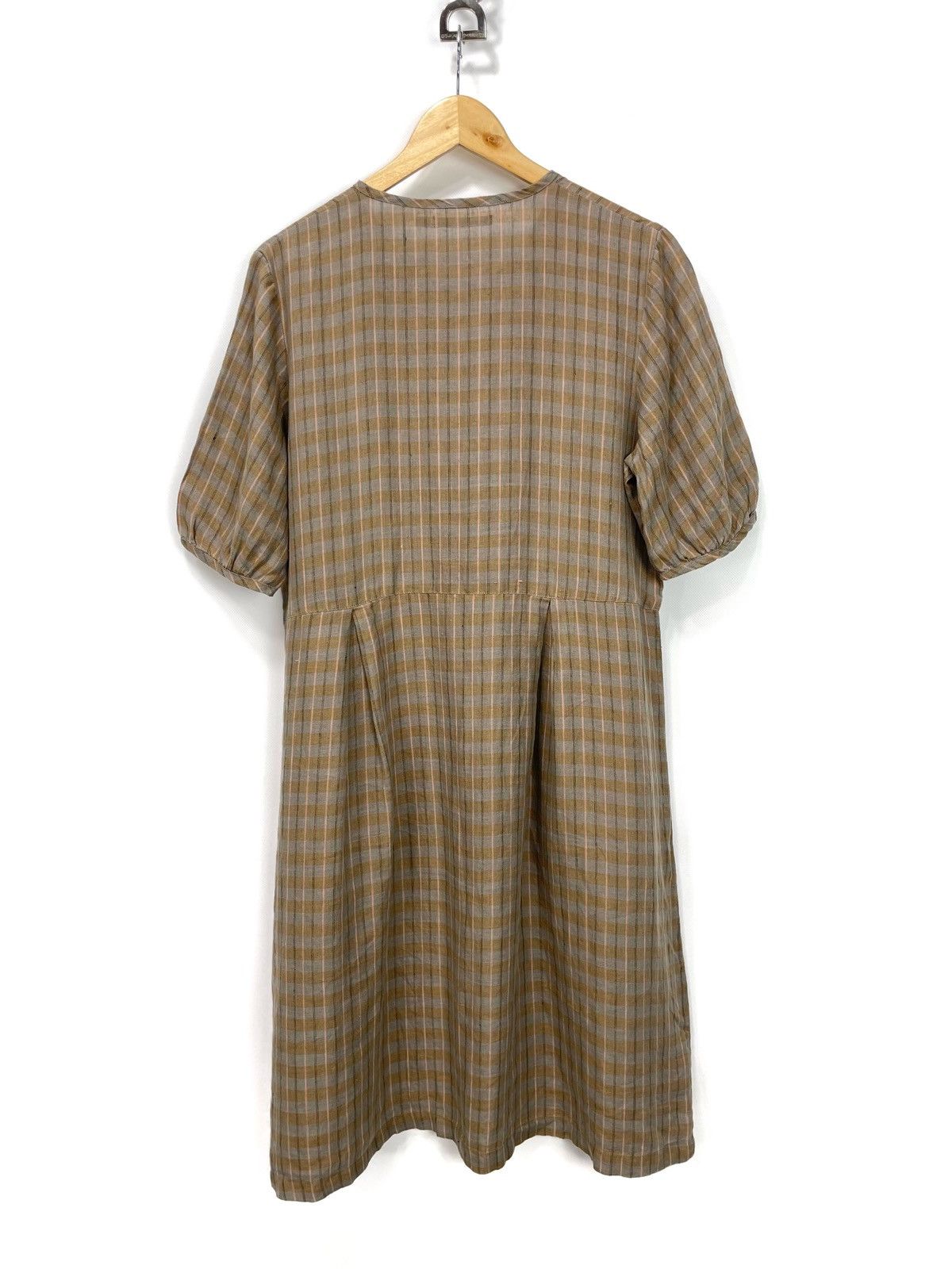 Gudrun Sjoden Gudrun Sjoden 100% Hemp Checkered Dress w/ Pockets Size M / US 6-8 / IT 42-44 - 4 Thumbnail
