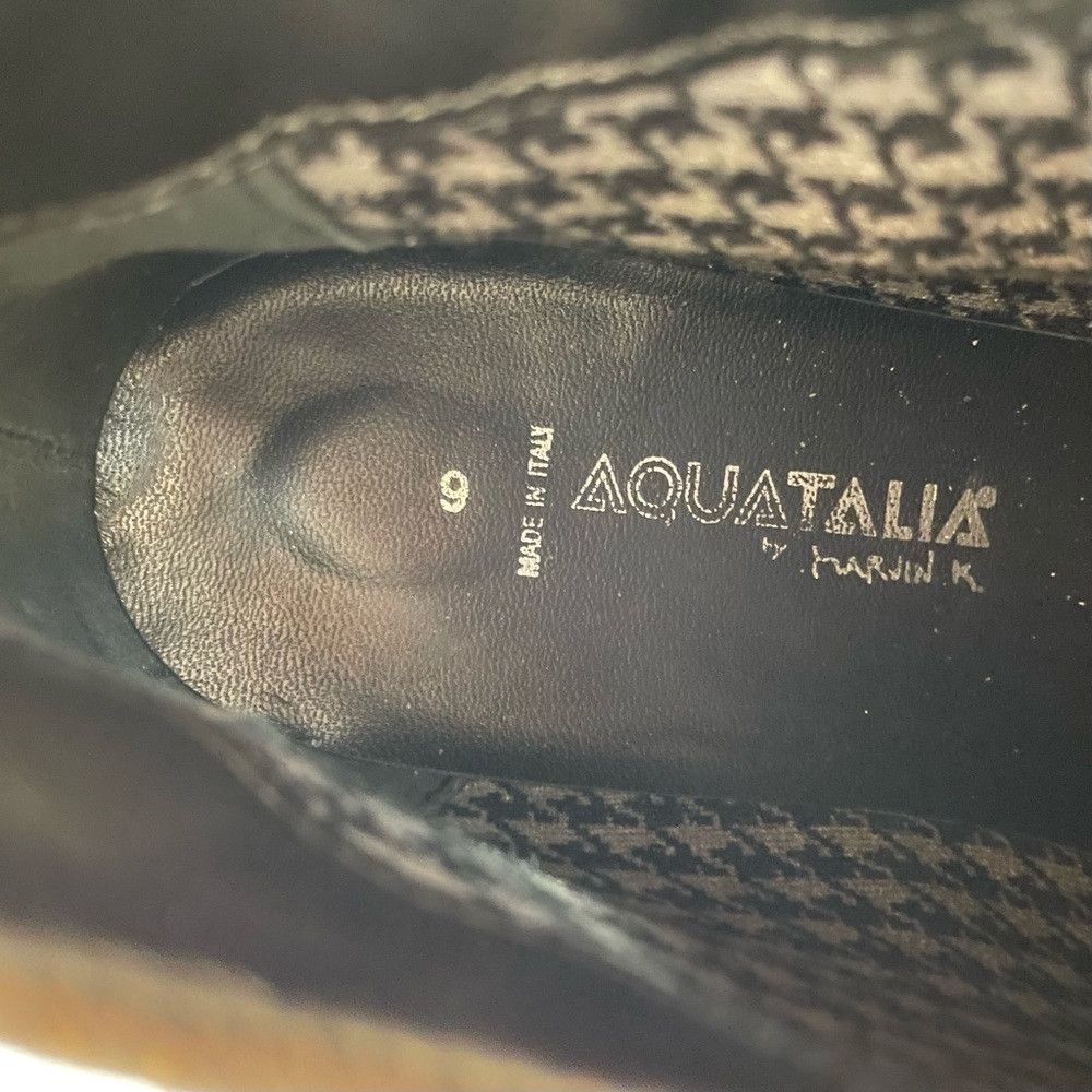 New Aquatalia Leather Adine Brown White Hi Top Sneakers Siz