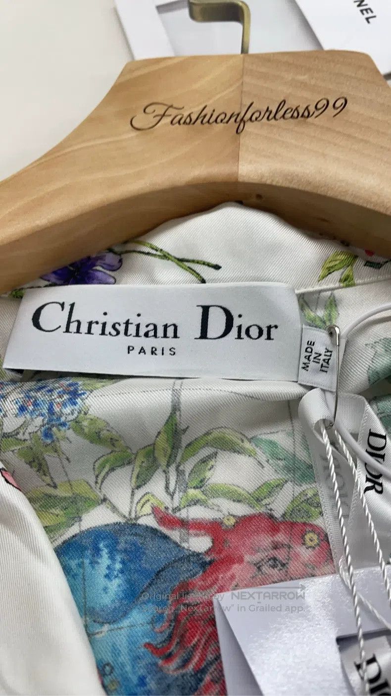 Dior Dior Plant pattern printed single-breasted short-sleeved s Size XXS / US 00 / IT 34 - 3 Thumbnail