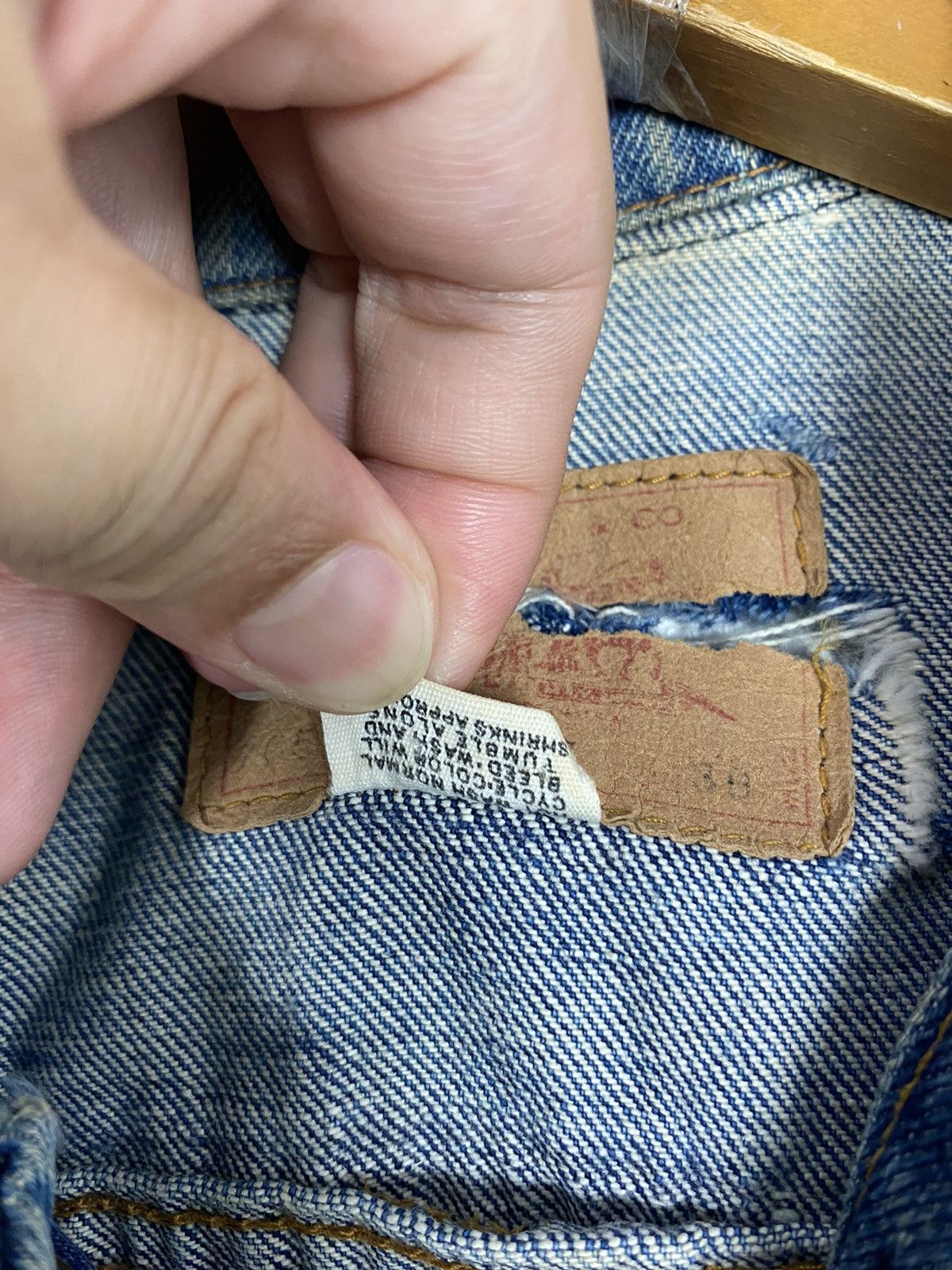 Levi's Vtg DISTRESSED Levi’s Denim Trucker Type 3 Usa Button 529 Size US S / EU 44-46 / 1 - 7 Thumbnail