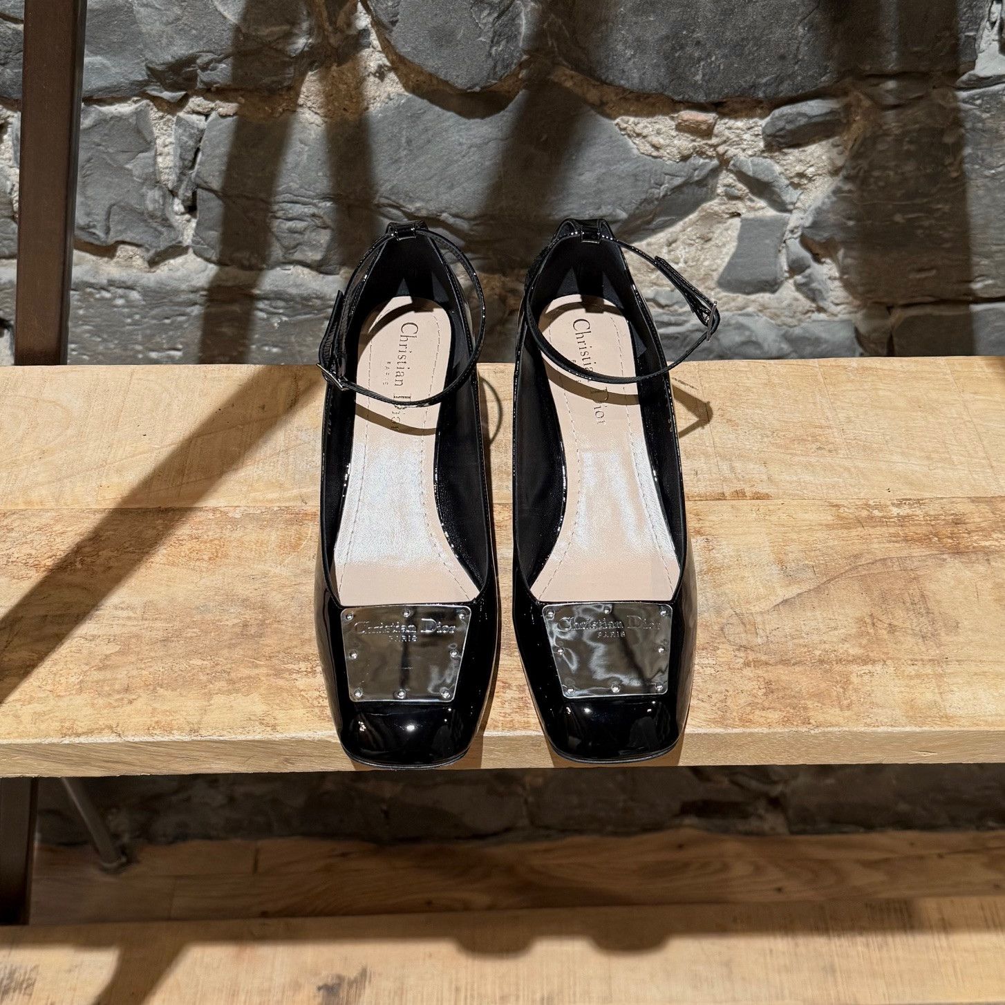 Dior Christian Dior Black Patent La Parisienne Mary Jane Pumps Size US 8 / IT 38 - 3 Thumbnail