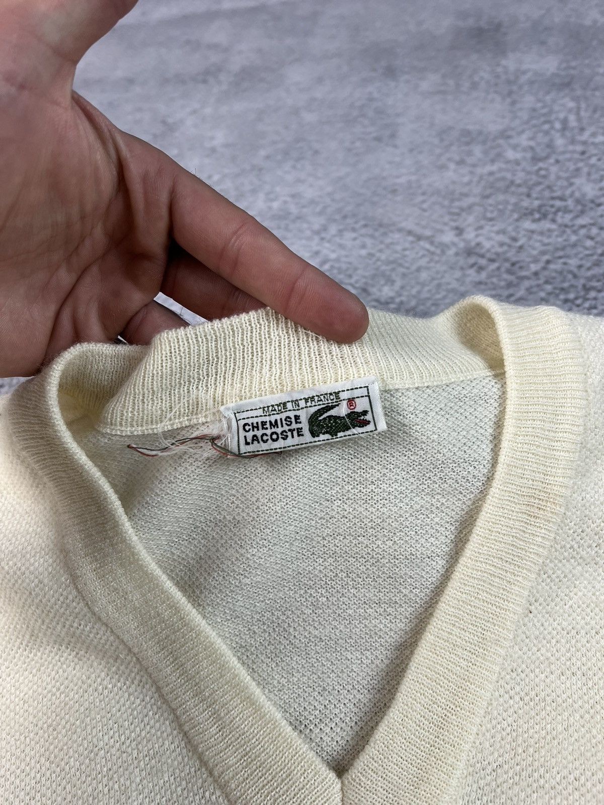 Lacoste × Vintage Vintage Lacoste Chemise knit sweater Size US L / EU 52-54 / 3 - 7 Thumbnail