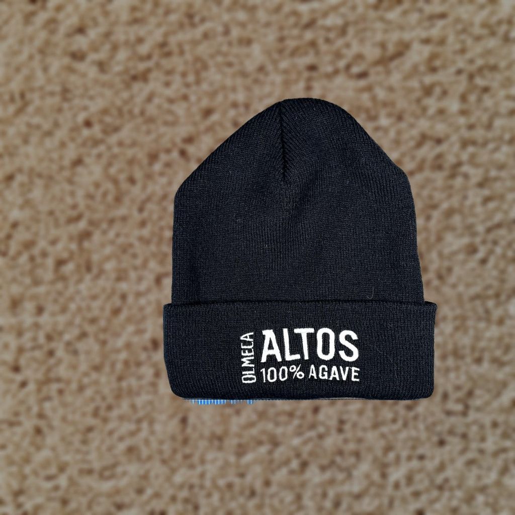 Vintage Yupoong Beanie Mens One Size Black Olmeca Altos 100% Agave Embroidery Winter Knit Cuffed Headwear Holiday Casual Mens/Adults Size ONE SIZE - 1 Thumbnail