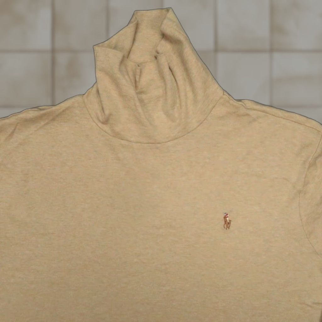 Polo Ralph Lauren Polo Ralph Lauren Sweater Mens 2XL Brown Turtleneck Pullover Jumper Long Sleeve Knit Cotton" Size US XXL / EU 58 / 5 - 1 Thumbnail