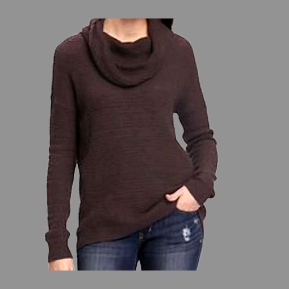 Gap Gap Textured Cowl-Neck Sweater For Women XL Purple Long Sleeve Pullover Knit Shirt MPN SHIRT4419 Size XL / US 12-14 / IT 48-50 - 1 Thumbnail