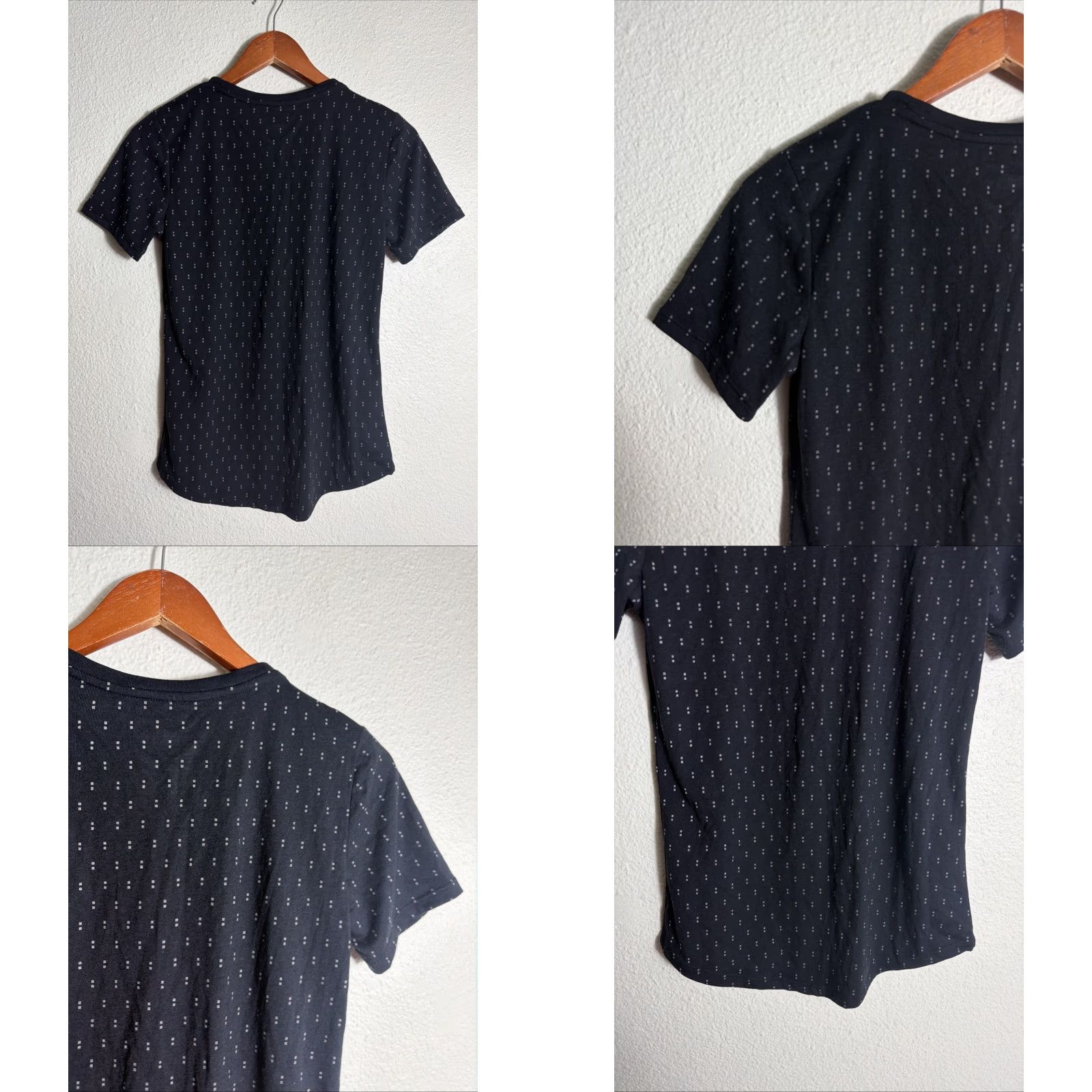 Nike NIKE Women's Running Training T-Shirt Black Small Digi Dot Reflective Shirt Size S / US 4 / IT 40 - 8 Thumbnail