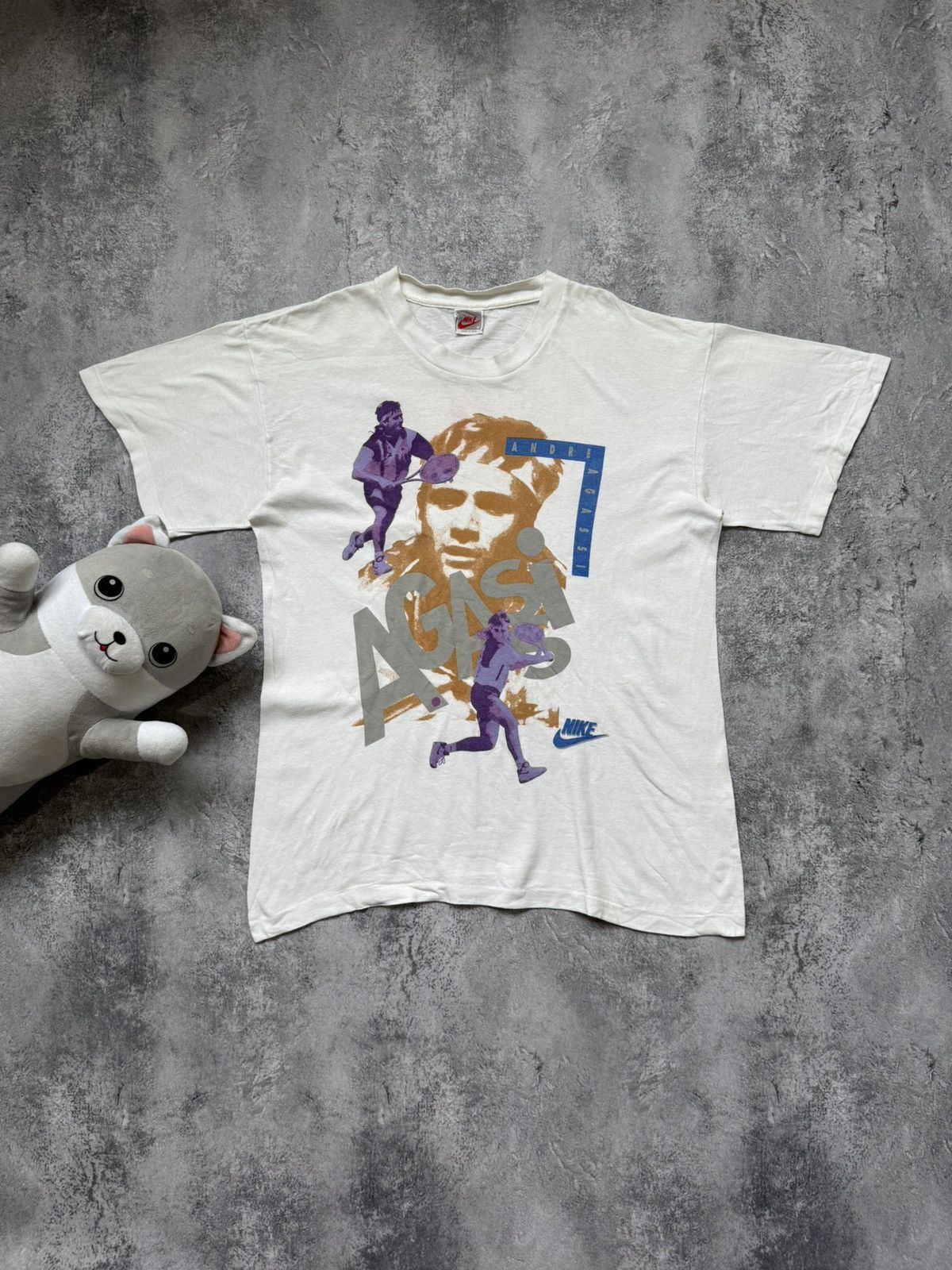 Nike × Vintage Nike Andre Agassi T-shirt vintage made in USA Size US M / EU 48-50 / 2 - 1 Thumbnail