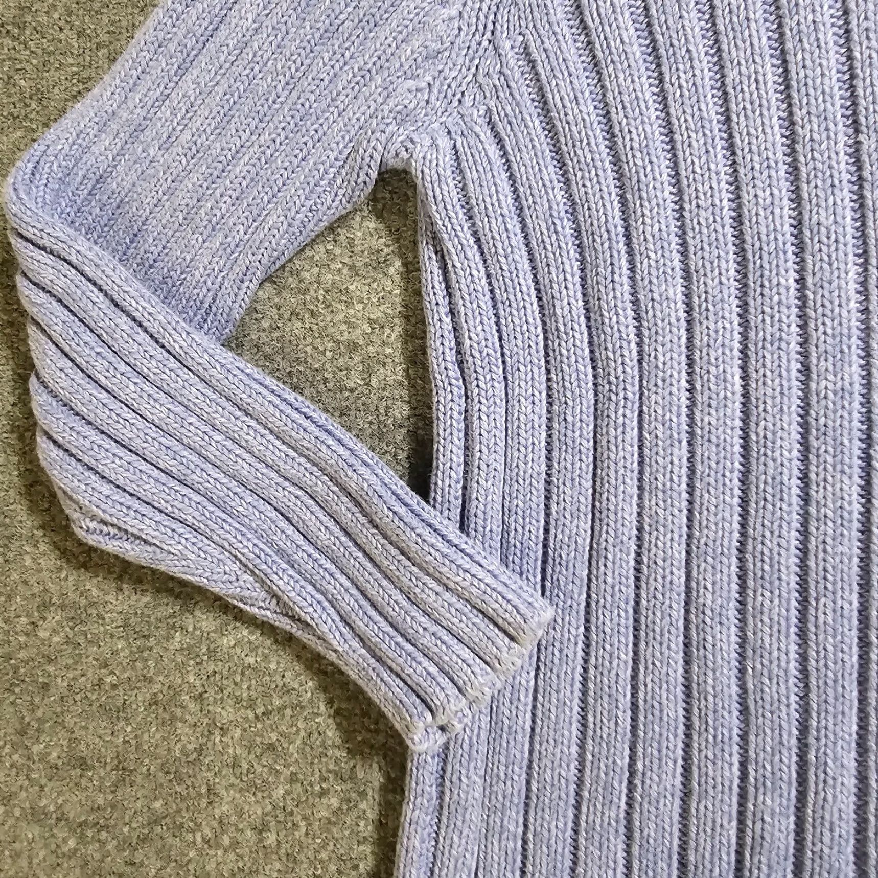 Vintage LL Bean Sweater Women Large Blue Ribbed Cable Knit Long Sleeve Pullover Career Casual Winter Naughty? Size L / US 10 / IT 46 - 4 Thumbnail