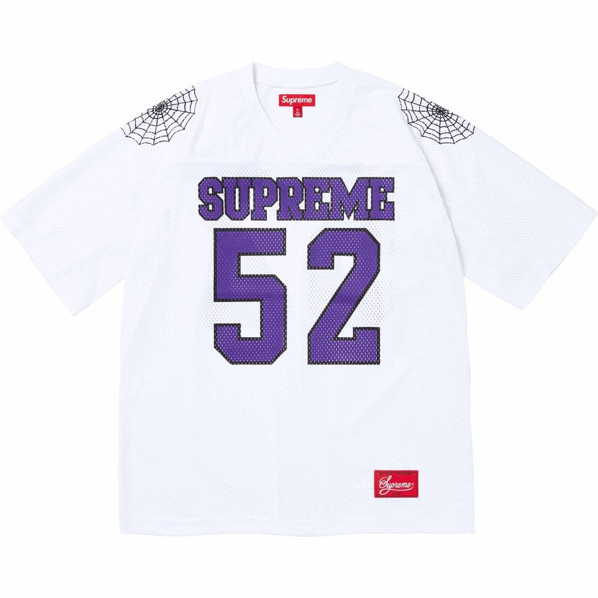 image of Supreme Spiderweb Football Jersey in White, Men's (Size 2XL)