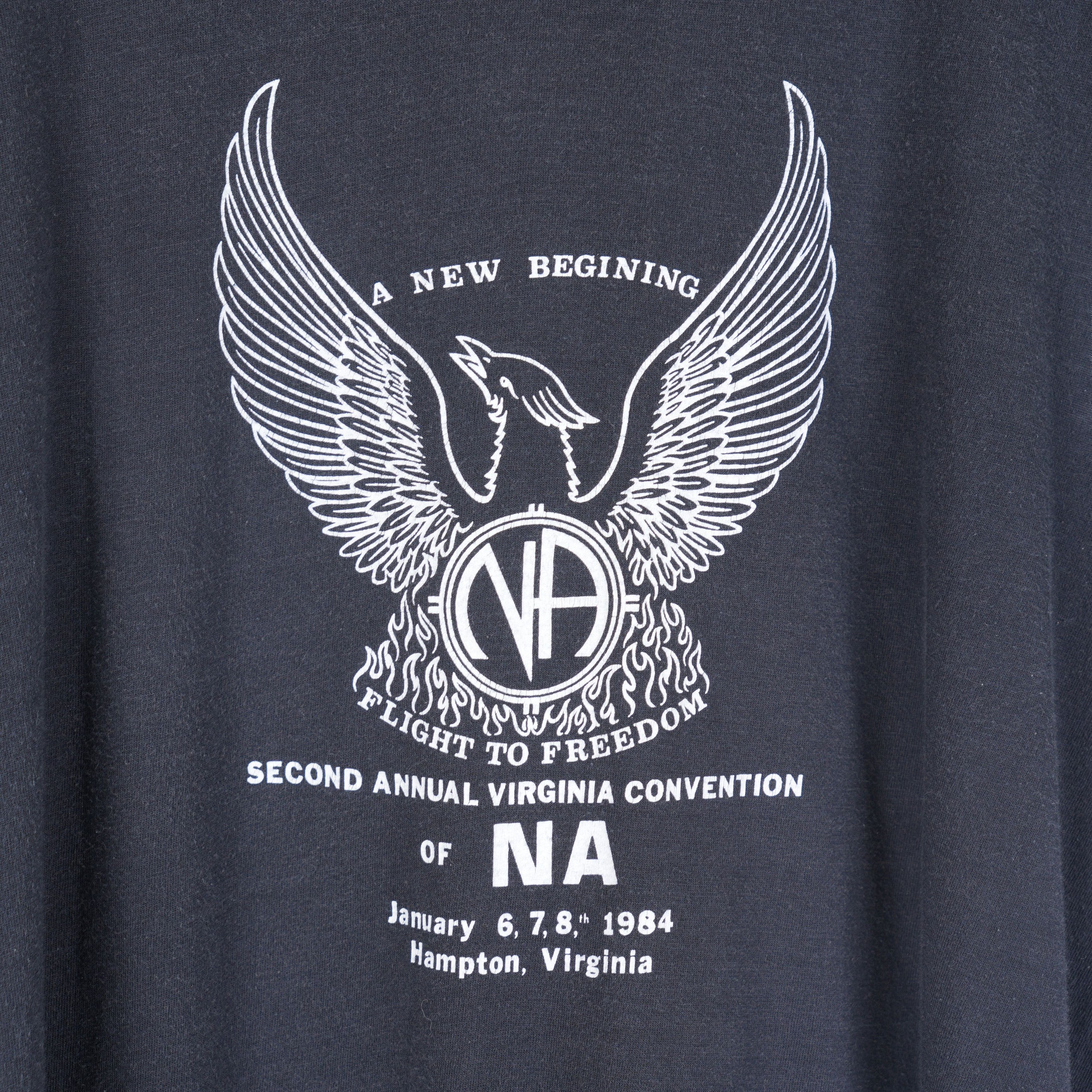 Vintage VINTAGE 1984 FLIGHT TO FREEDOM NA NARCOTICS ANONYMOUS CUT OF Size US L / EU 52-54 / 3 - 3 Thumbnail