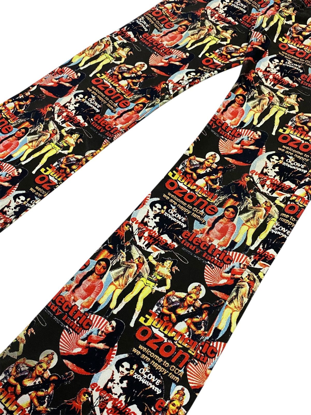 Vintage 💃90s Ozone Communituly Tokyo Cowgirls Printed Bootcut Jeans Size US 28 / EU 44 - 3 Thumbnail
