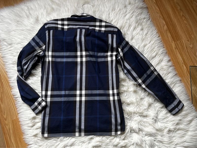 Burberry Burberry L Navy Check Checked Shirt Size US L / EU 52-54 / 3 - 5 Thumbnail