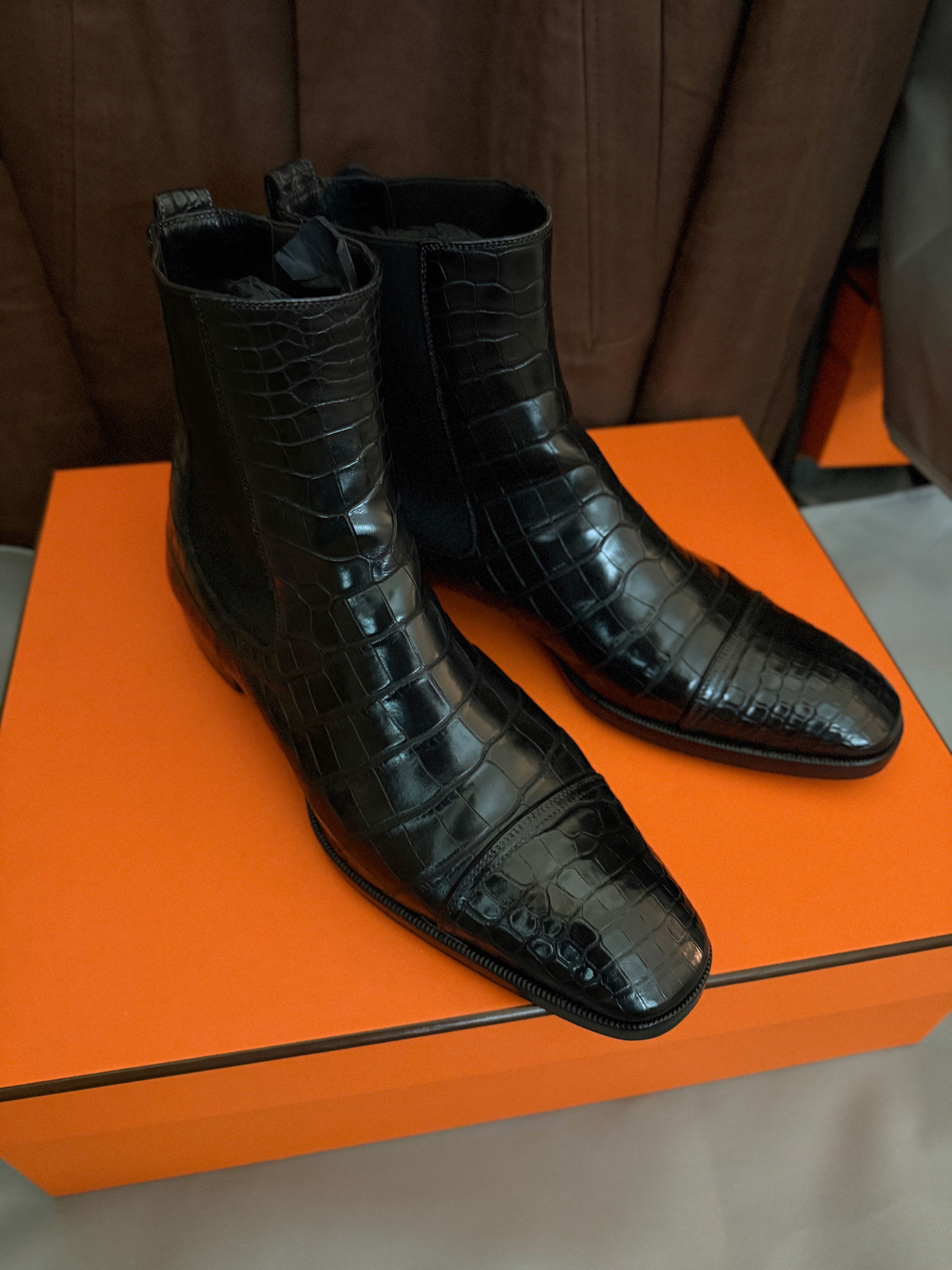 Tom Ford The A-List Ultra-Rare $17,800 w/tax Alligator Chelsea Boots Size US 8.5 / EU 41-42 - 23 Thumbnail