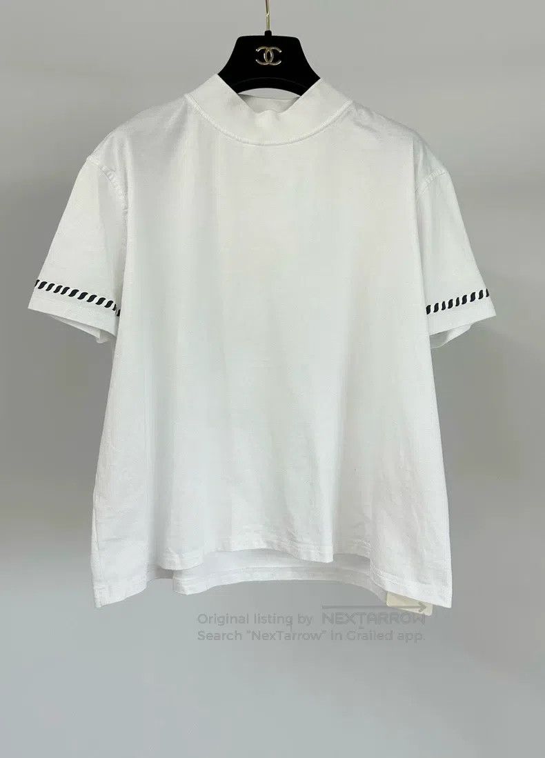 Hermes Hermes White Printed Short Sleeve T-Shirt Top Size XS / US 0-2 / IT 36-38 - 2 Thumbnail