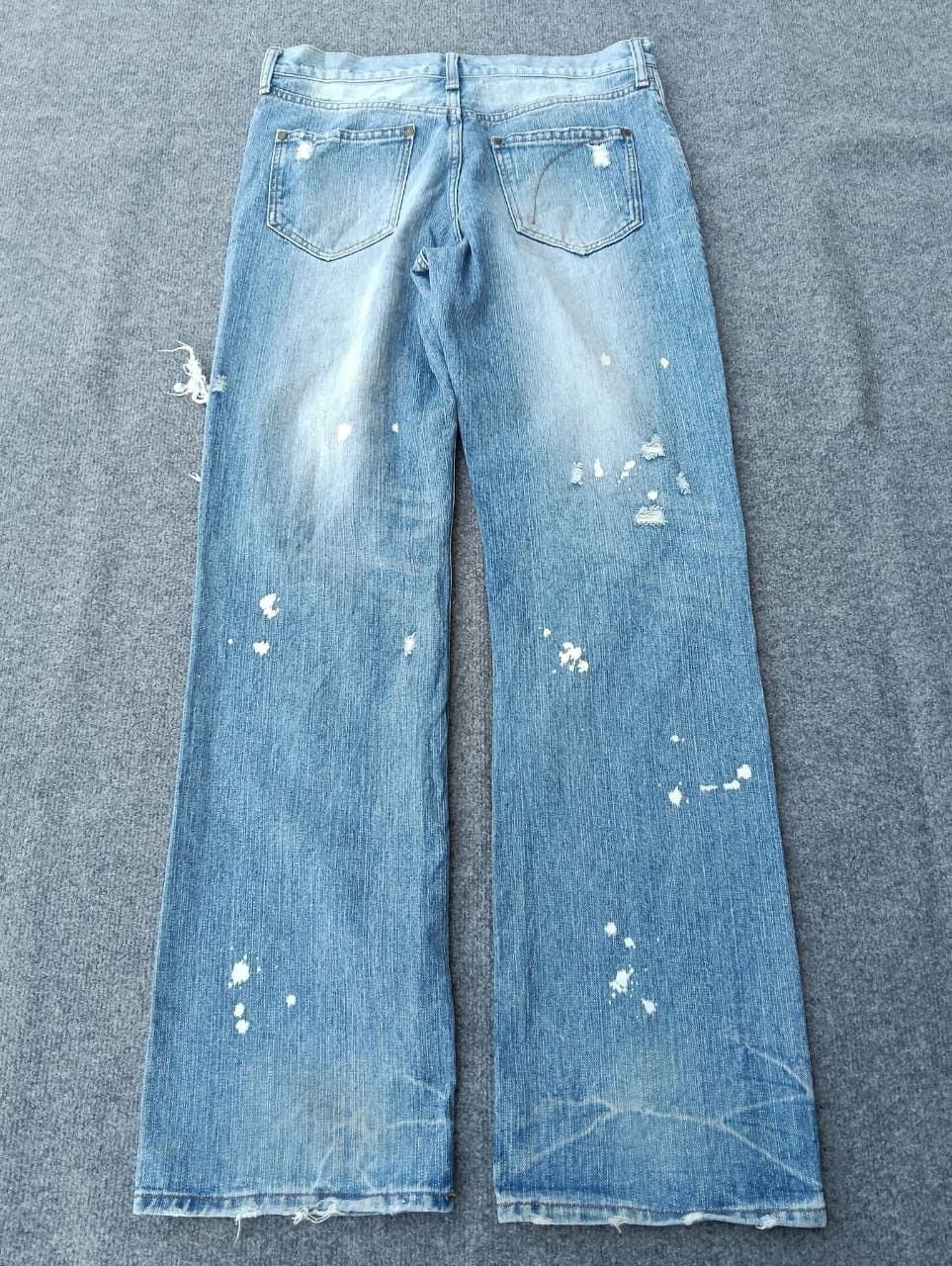 Japanese Brand TTU Exhibitionist Heavy Distressed Destroyed denim jeans. Size US 32 / EU 48 - 3 Thumbnail