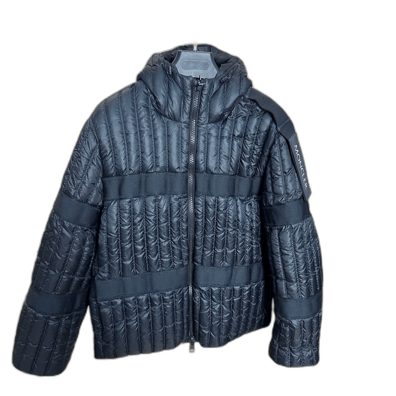 Moncler Genius Moncler GENIUS Black Striped Down Jacket Size US M / EU 48-50 / 2 - 1 Thumbnail