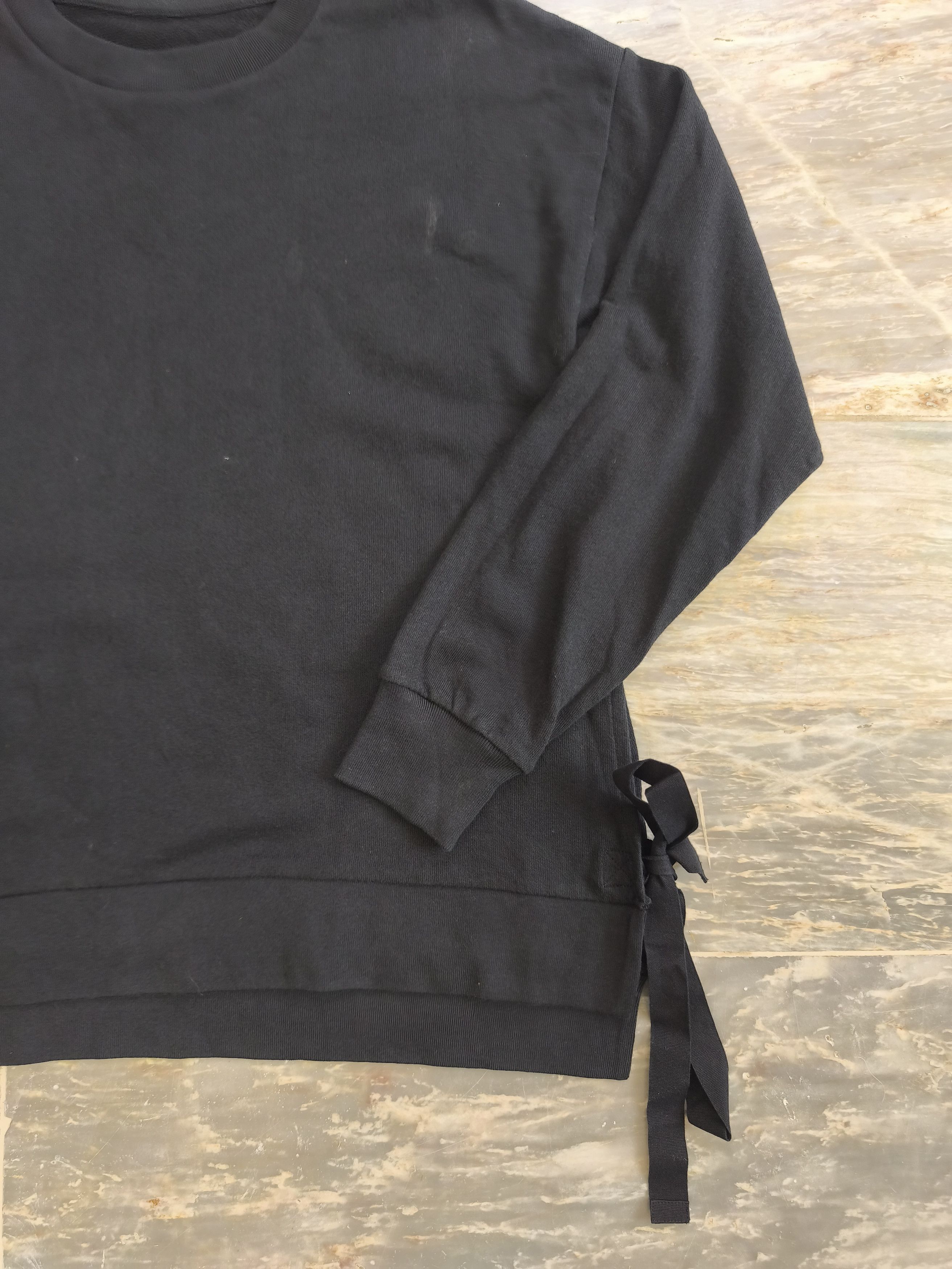 Maison Margiela MM6 Side Slit Ribbon Long Sleeve Top Size XS / US 0-2 / IT 36-38 - 3 Thumbnail