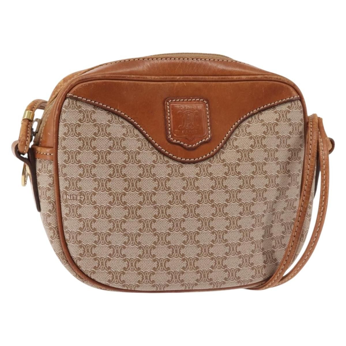 Celine CELINE Macadam Canvas Shoulder Bag Pvc Beige Gold Size ONE SIZE - 1 Thumbnail