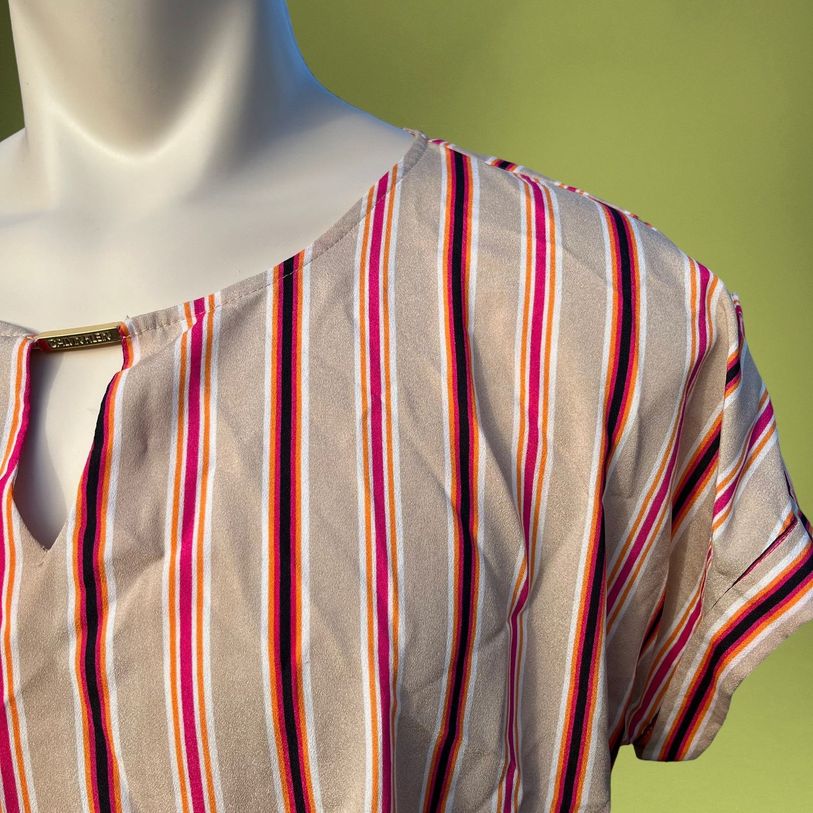 Calvin Klein Calvin Klein Blouse Women's XL Flowy Business Preppy Size XL / US 12-14 / IT 48-50 - 4 Thumbnail