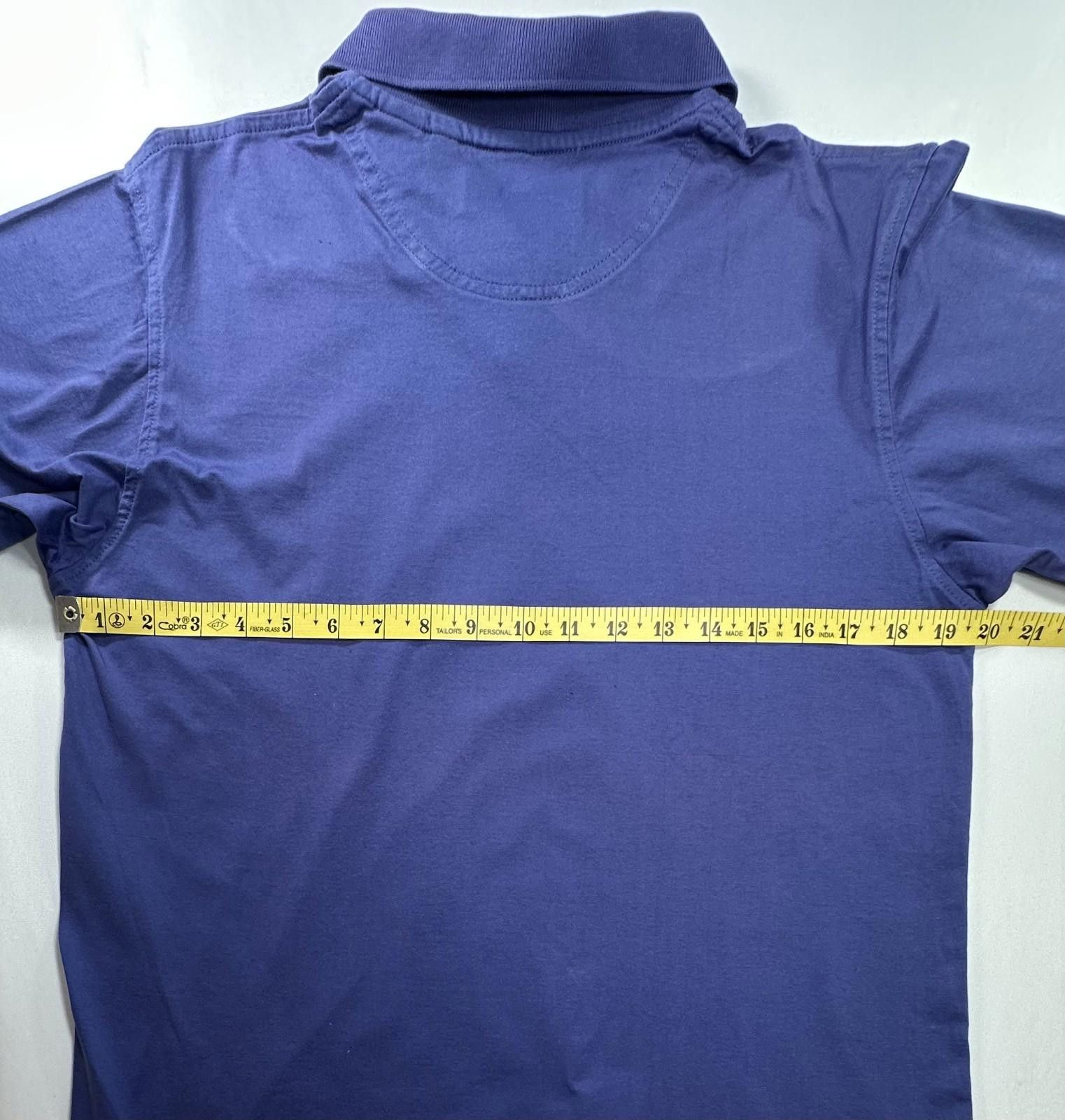 Tricots St. Raphael Tricots St Raphael 1/4 Button Cotton Polo Shirt Blue Mens S Size US S / EU 44-46 / 1 - 4 Thumbnail