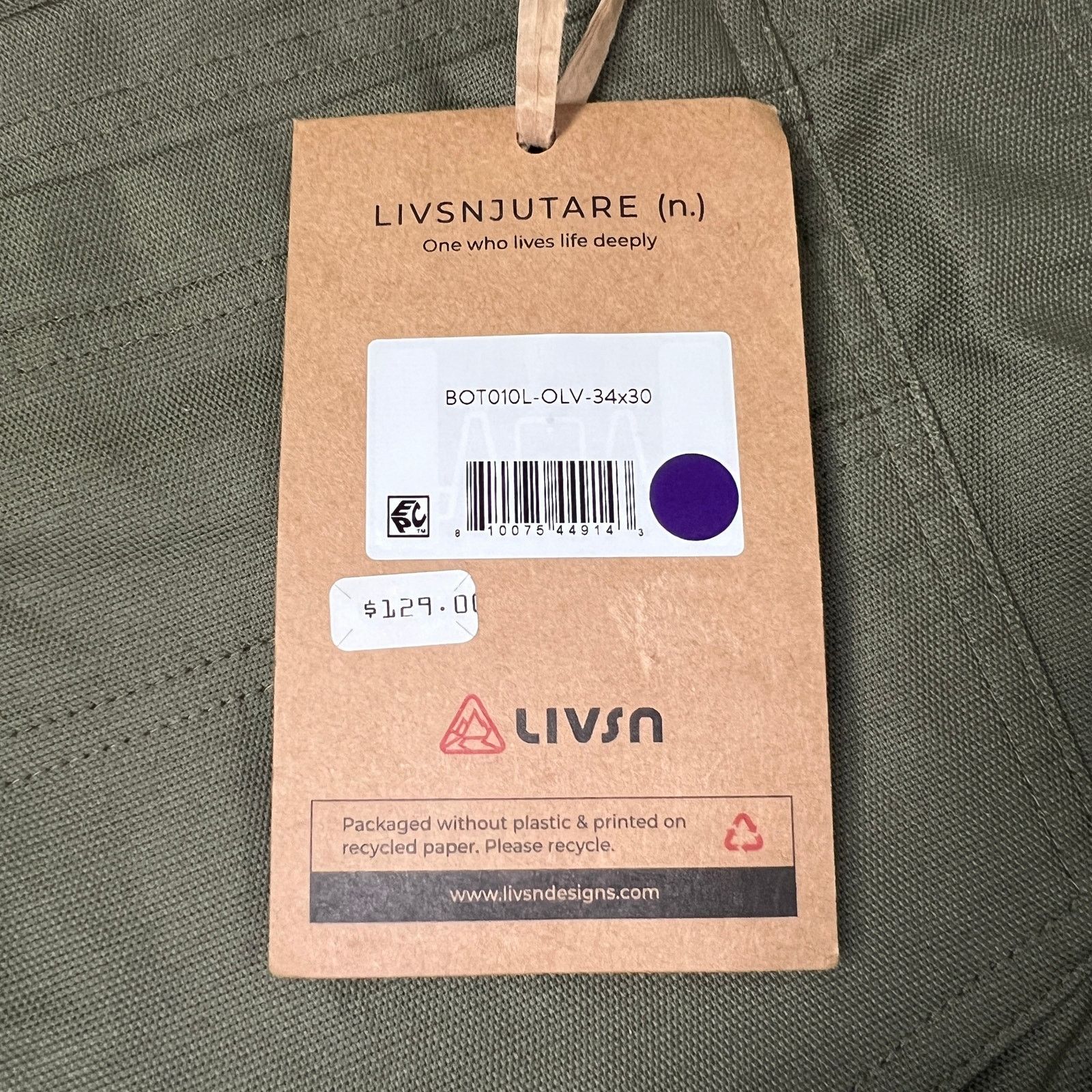 Other LIVSN Flex Canvas Utility Pants Olive Original Fit 36x30 Size US 36 / EU 52 - 13 Thumbnail