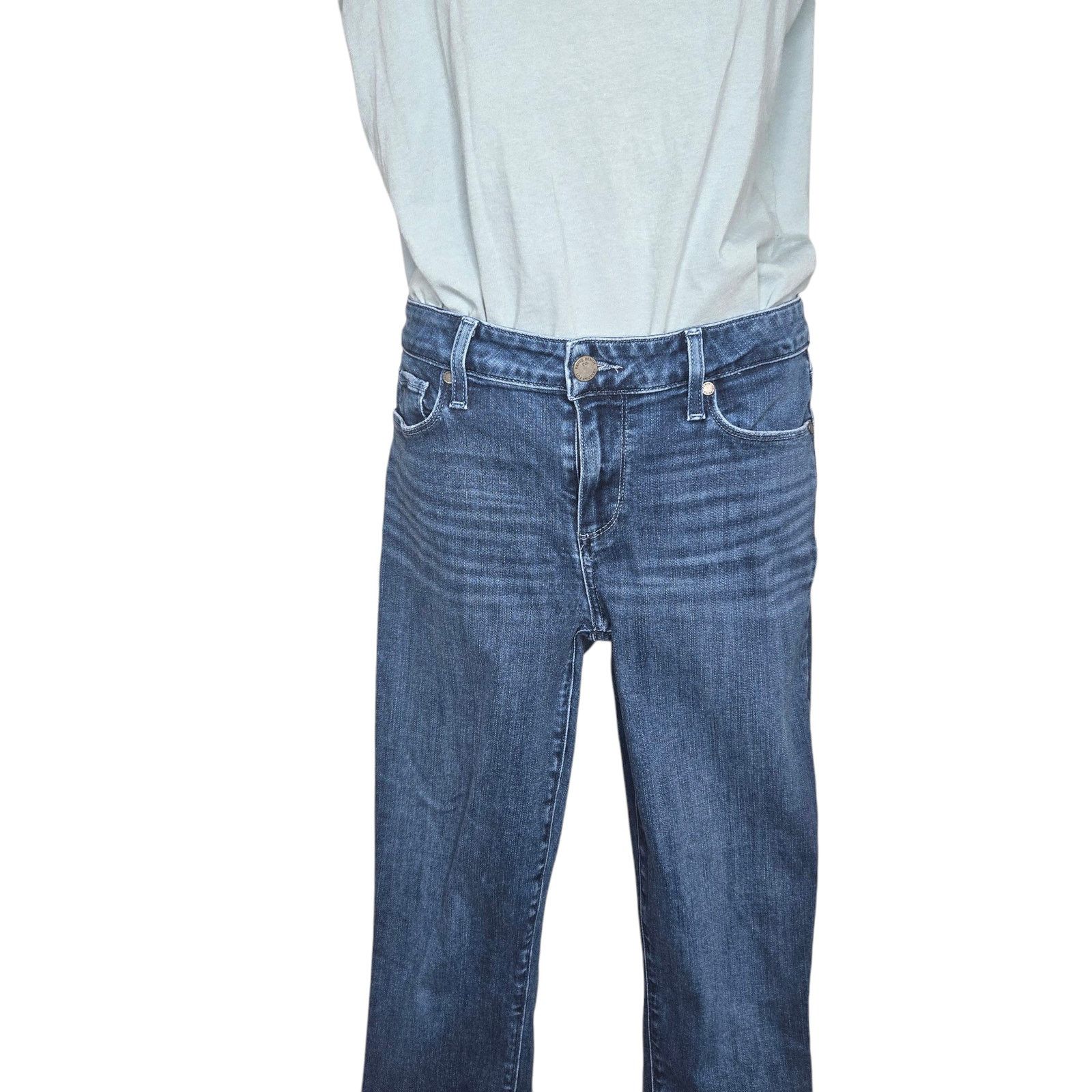 Paige Paige Womens Blue Jeans Size 29 Verdugo Skyline Ankle Peg Size 29" - 2 Thumbnail