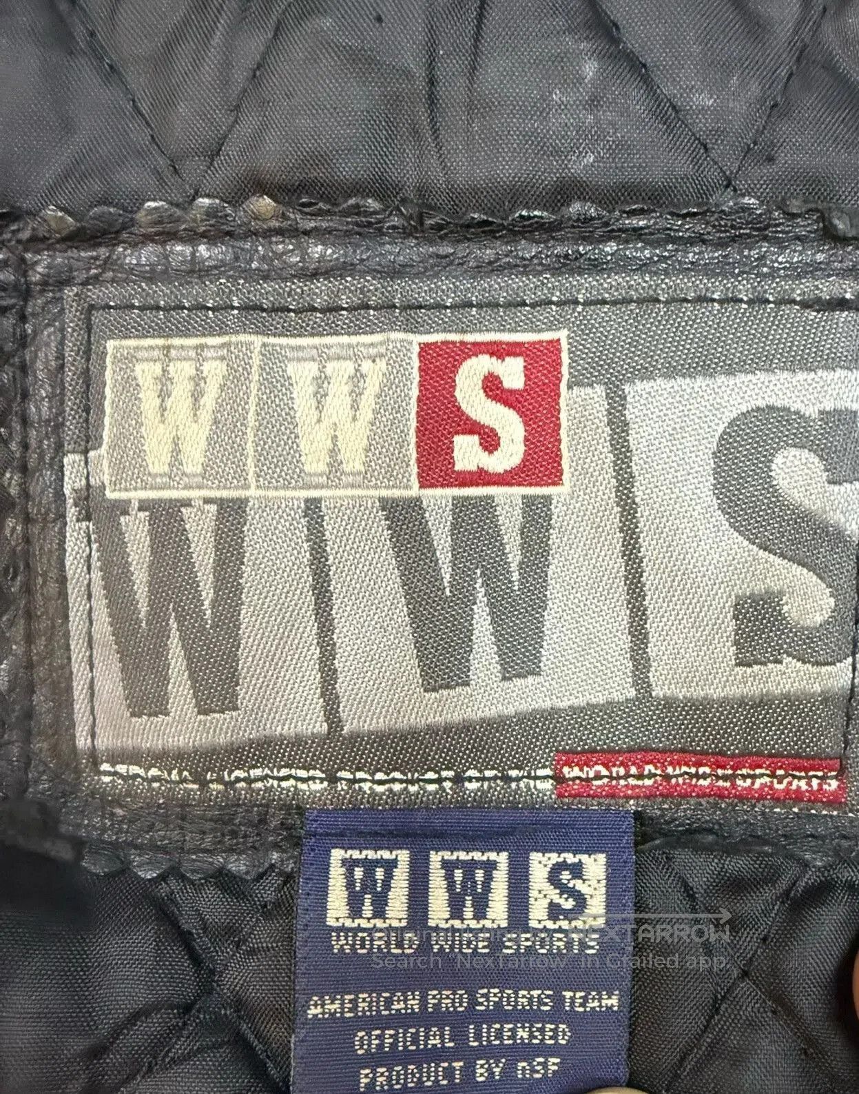 VINNY's Vintage MLB Leather Flight Jacket. Size US L / EU 52-54 / 3 - 4 Thumbnail