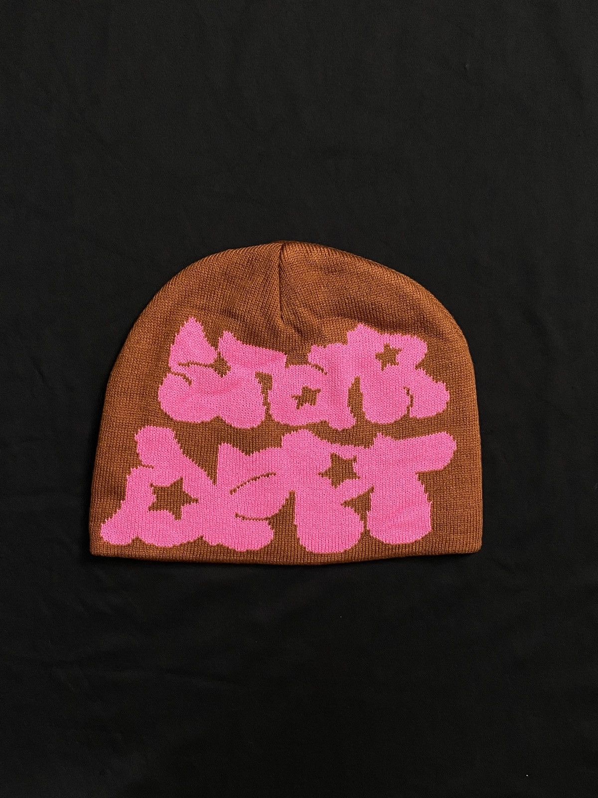 Japanese Brand Deadstock Star Dept Logo Brown No Cuff Beanie Hats OS Size ONE SIZE - 1 Thumbnail