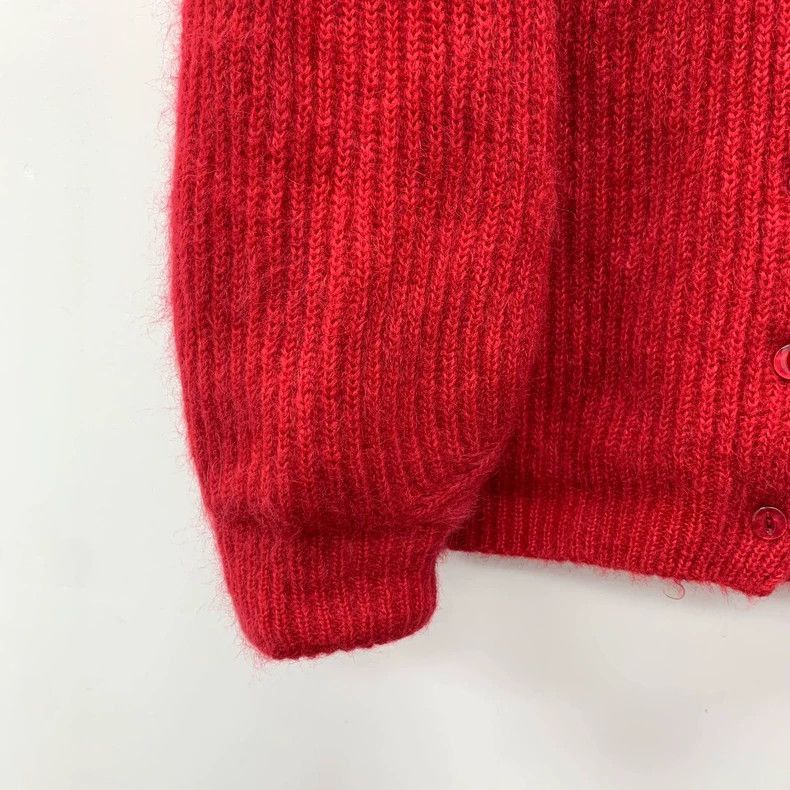 Celine Celine Red Doll Collar Knit Cardigan Sweater Size US S / EU 44-46 / 1 - 4 Thumbnail