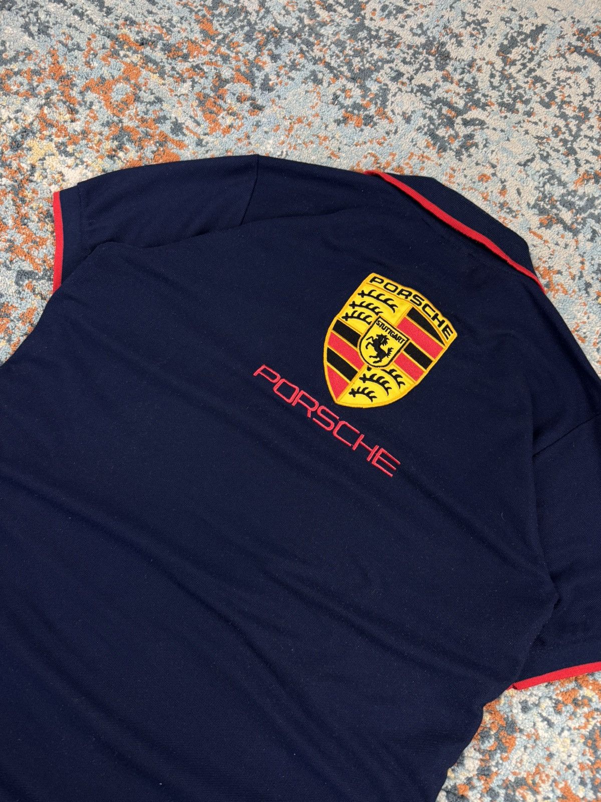 Porsche Design Vintage 90s Porsche embroidered logo polo tee racing Size US M / EU 48-50 / 2 - 6 Thumbnail