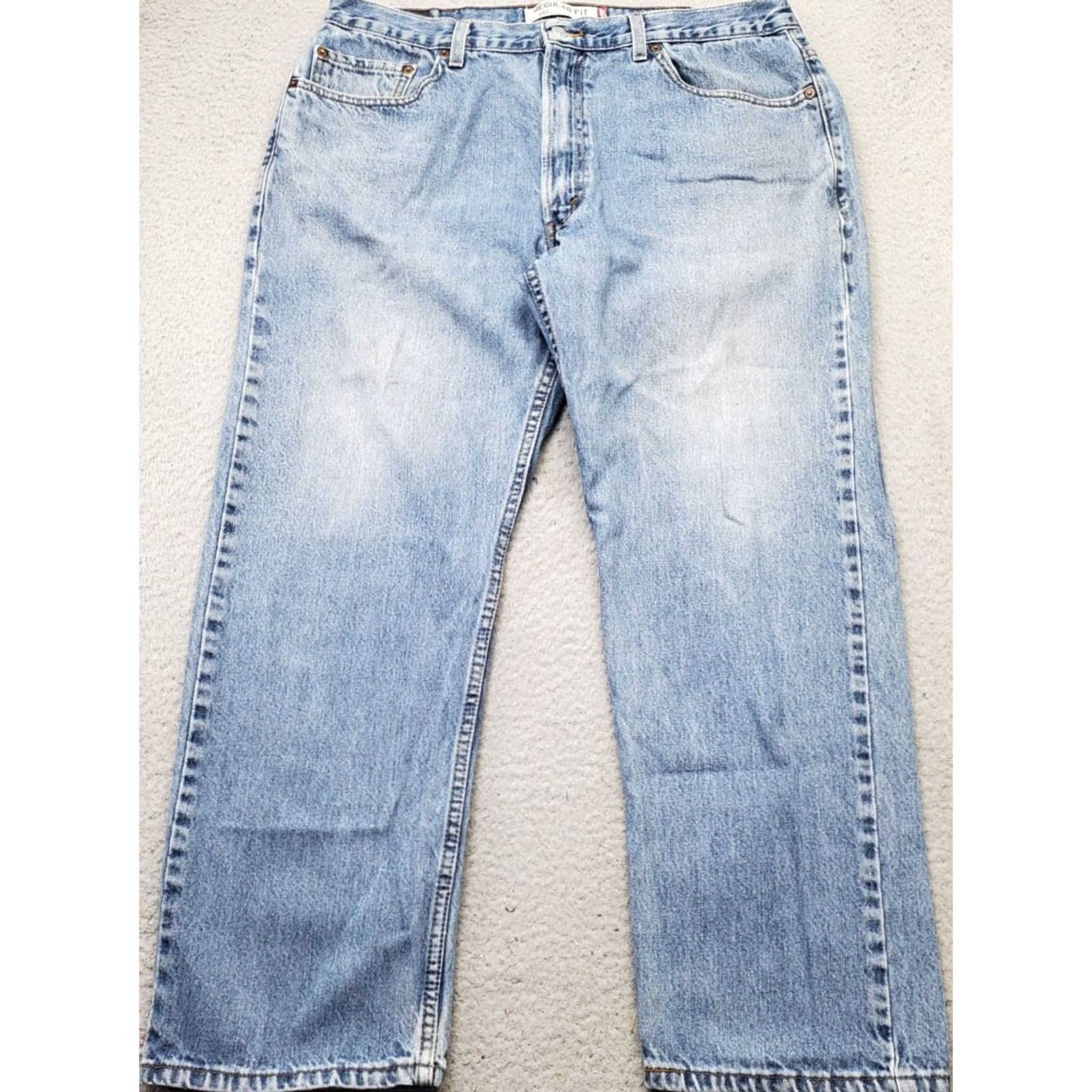 Levi's Levi's 505 Straight Jeans Mens 38x29 Blue Denim Regular Fit Streetwear Red Tab Jeans Mens Size 38 Blue Denim Regular Fit 5-Pocket Design Size US 38 / EU 54 - 2 Thumbnail