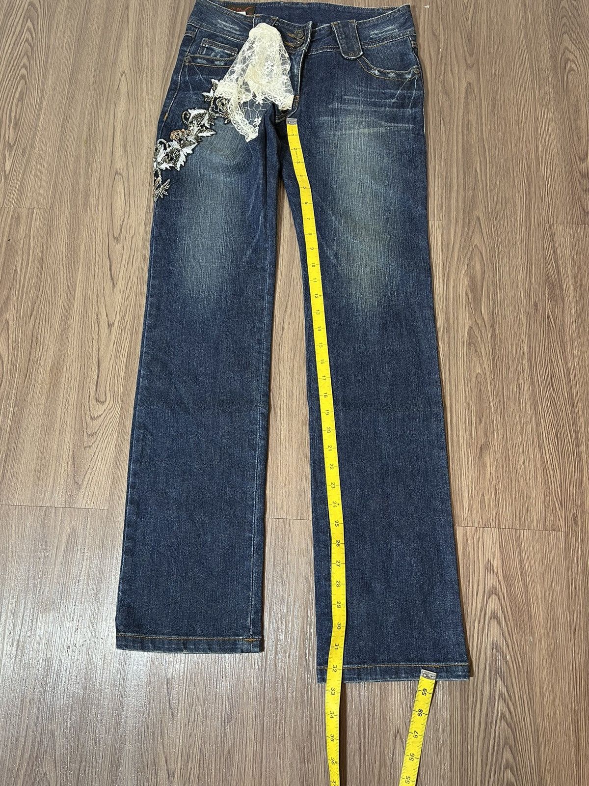 Beauty Beast × Leather × Seditionaries ENC leather strap pocket brocade panelled emboirdery denim Size US 30 / EU 46 - 15 Thumbnail