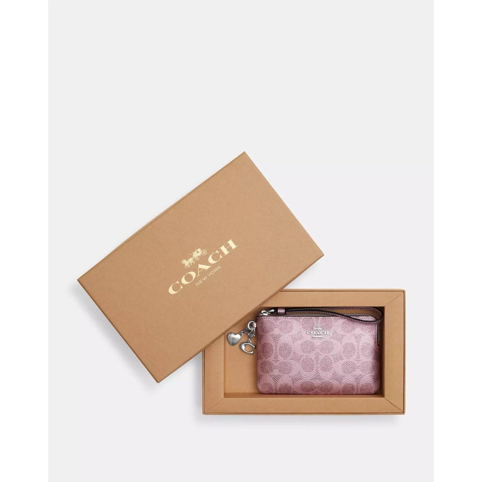 Coach NWT Coach Boxed Corner Zip Wristlet Signature Leather CCK93 Size ONE SIZE - 6 Thumbnail
