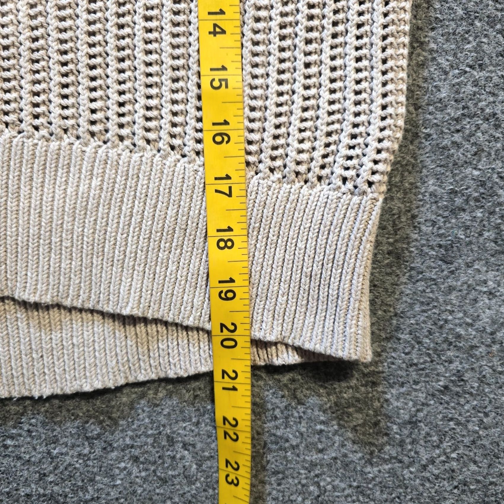 Theory Theory Sweater Womens Small Beige Open Knit Long Sleeve Crew Neck Casual Pullover Knit Cotton Classic/Fitted Sleeve Beachy Capsule Winter Fall Size S / US 4 / IT 40 - 6 Thumbnail