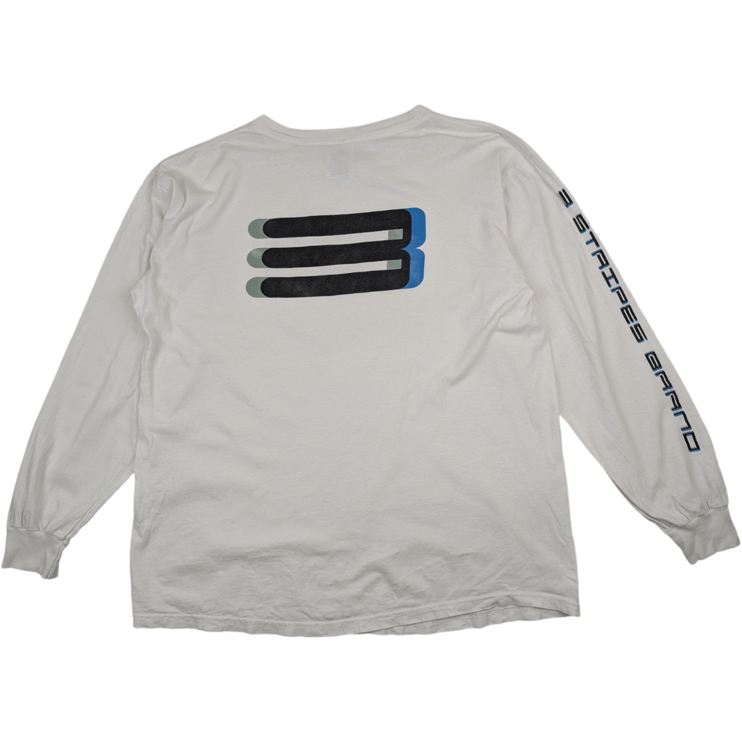 Adidas Vintage 2000's ADIDAS 3 Striped Long Sleeve T-Shirt Size US L / EU 52-54 / 3 - 6 Thumbnail
