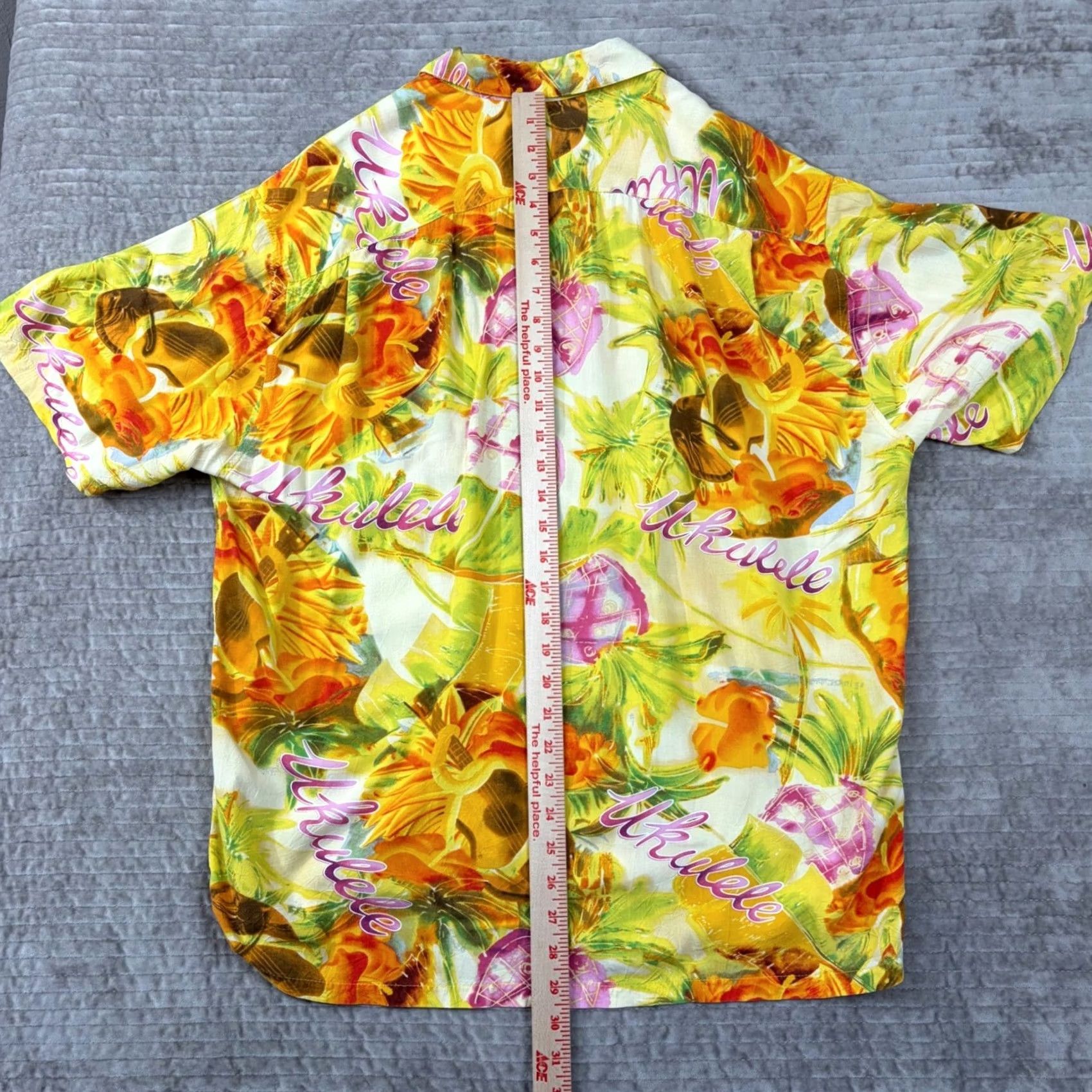 Jams World VINTAGE Jams World Shirt Mens M Kamaka Ukulele Pineapple Rayon Yellow Made Hawaii Size US M / EU 48-50 / 2 - 6 Thumbnail