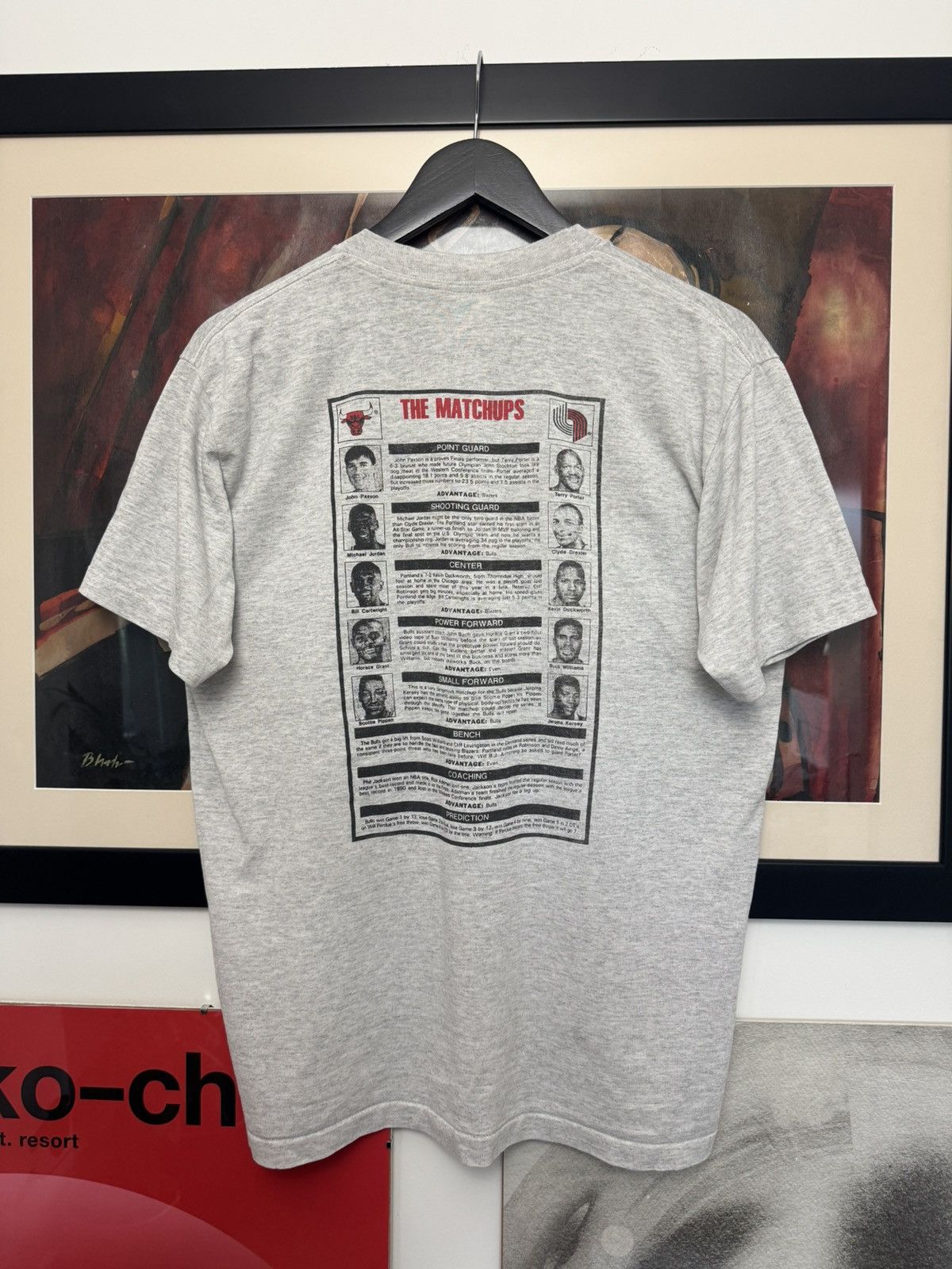 NBA Vintage NBA finals 1992 Chicago Bulls Portland Trail Blazers Size US L / EU 52-54 / 3 - 2 Thumbnail