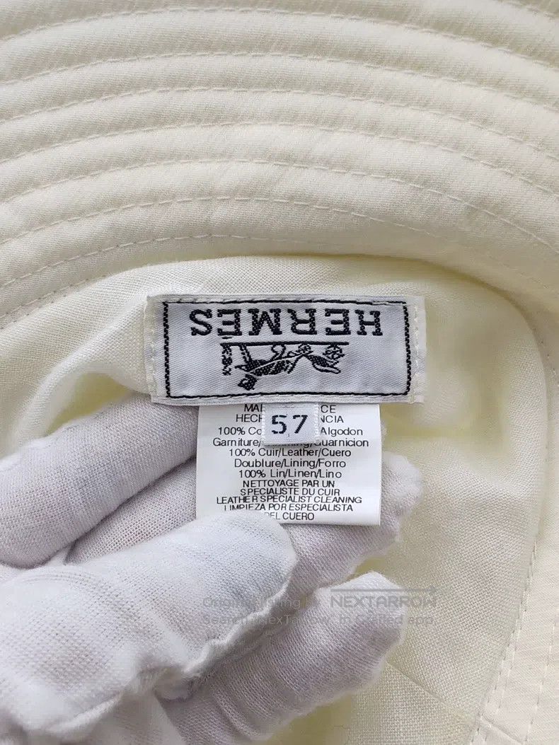 Hermes Hermes size 57 Women's Cowhide Braided Fisherman Hat Size ONE SIZE - 3 Thumbnail