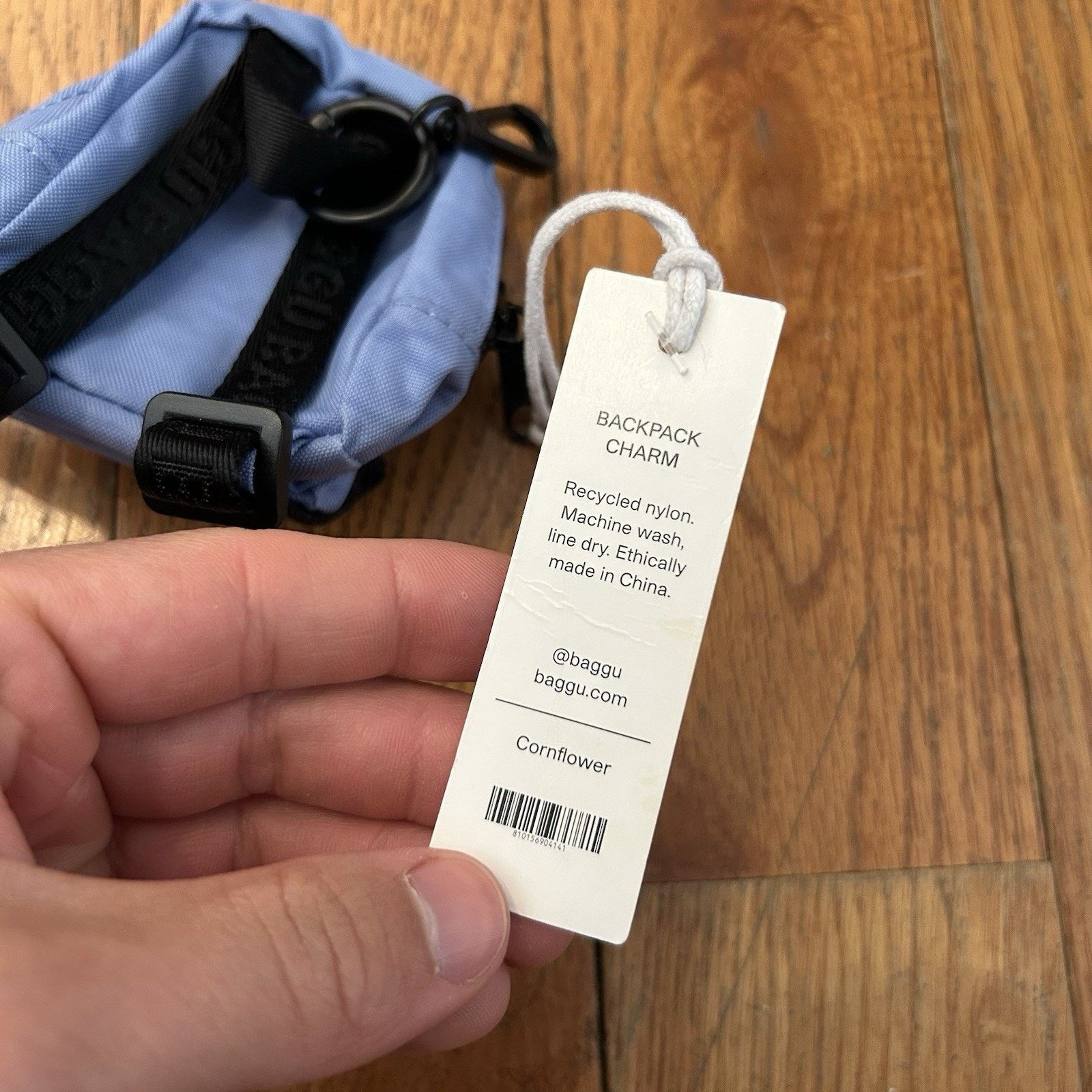 Baggu NEW Baggu Mini Backpack Charm Purse Bag Clip Cornflower Blue Size ONE SIZE - 3 Thumbnail