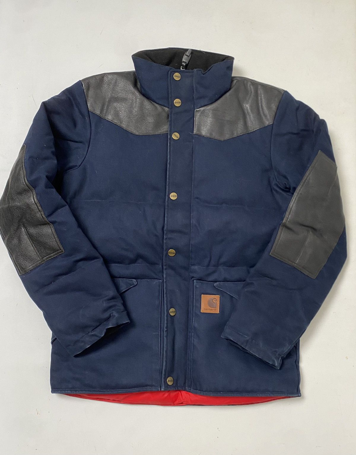 Carhartt Wip Carhartt WIP Wayne jacket size M blue with leather inserts Size US M / EU 48-50 / 2 - 1 Thumbnail