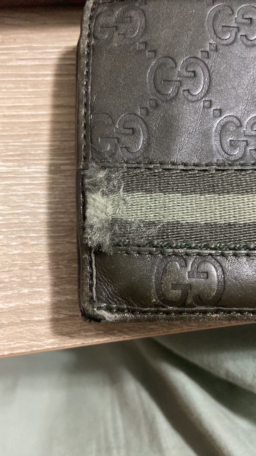 Gucci × Vintage Vintage Gucci GG Dark Green Leather Wallet Size ONE SIZE - 4 Thumbnail