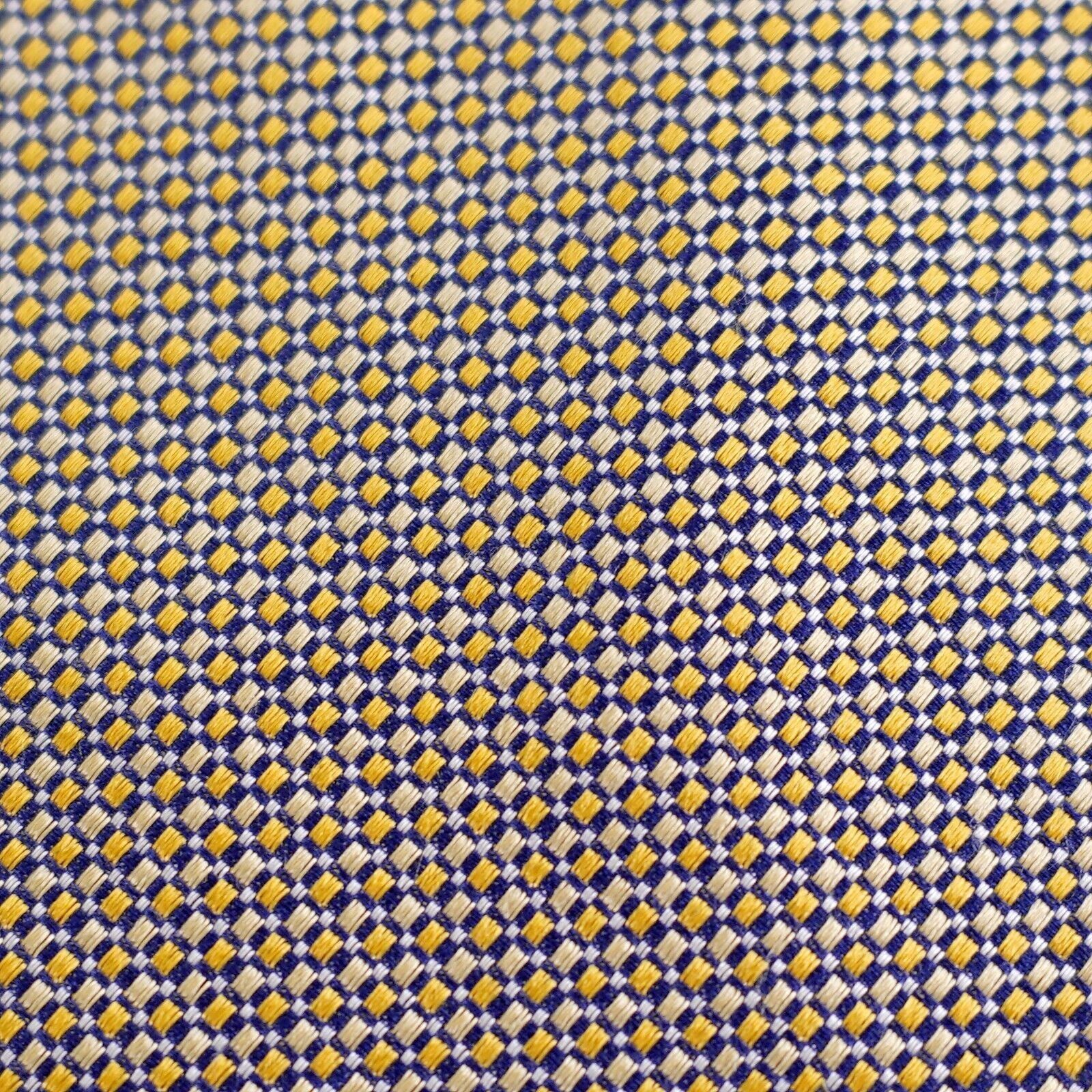 Other Geoffrey Beene Yellow Blue Geometric Woven Wide Silk Tie Size ONE SIZE - 2 Thumbnail