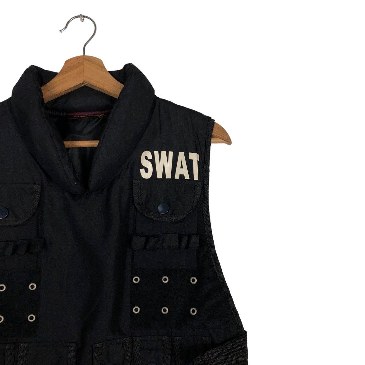 Japanese Brand 🔥Vintage Utility Bondage Cargo Pocket Vest Swat Big Logo Size US M / EU 48-50 / 2 - 6 Thumbnail