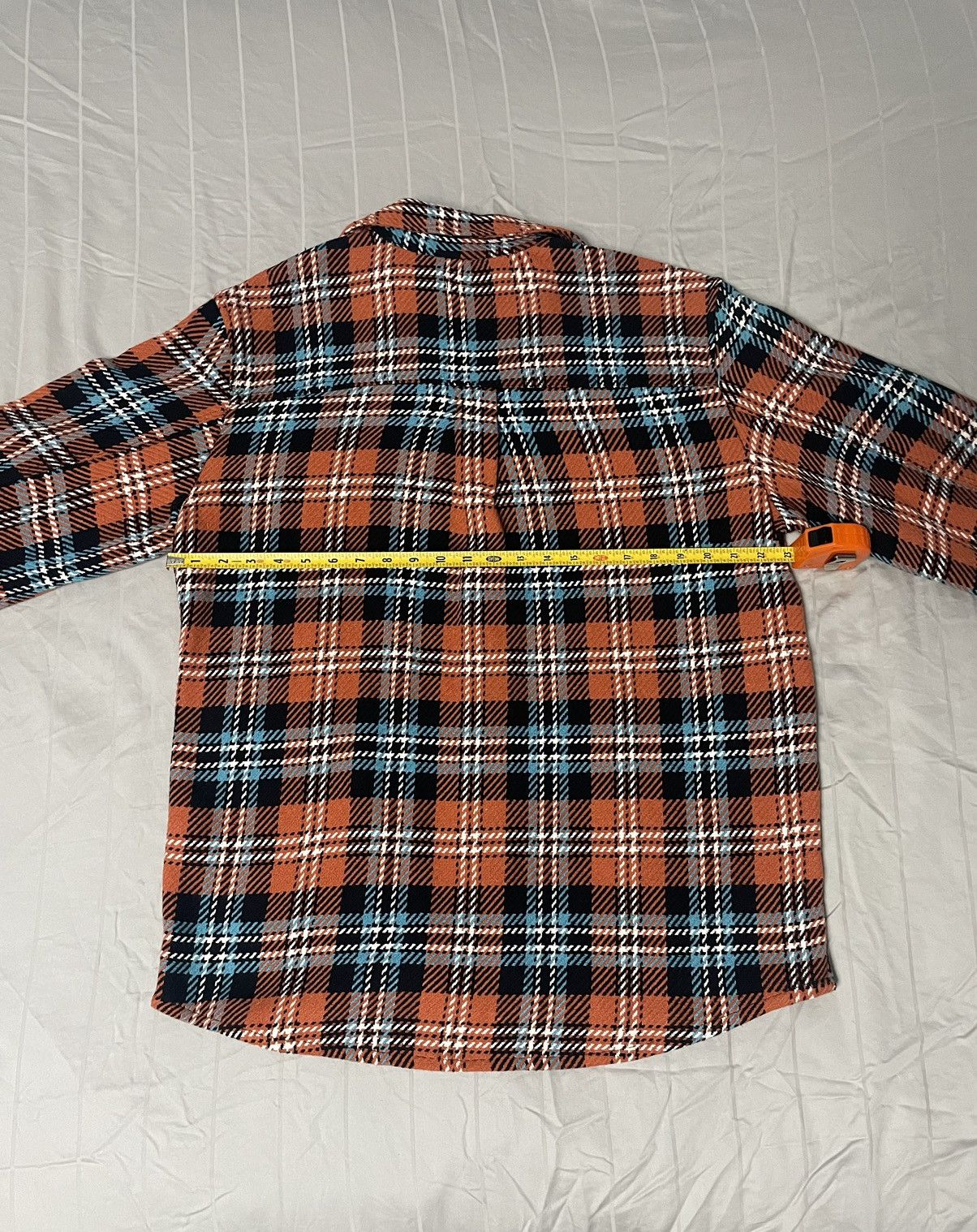 Zara Orange and Black Plaid Flannel Shirt Size US L / EU 52-54 / 3 - 3 Thumbnail