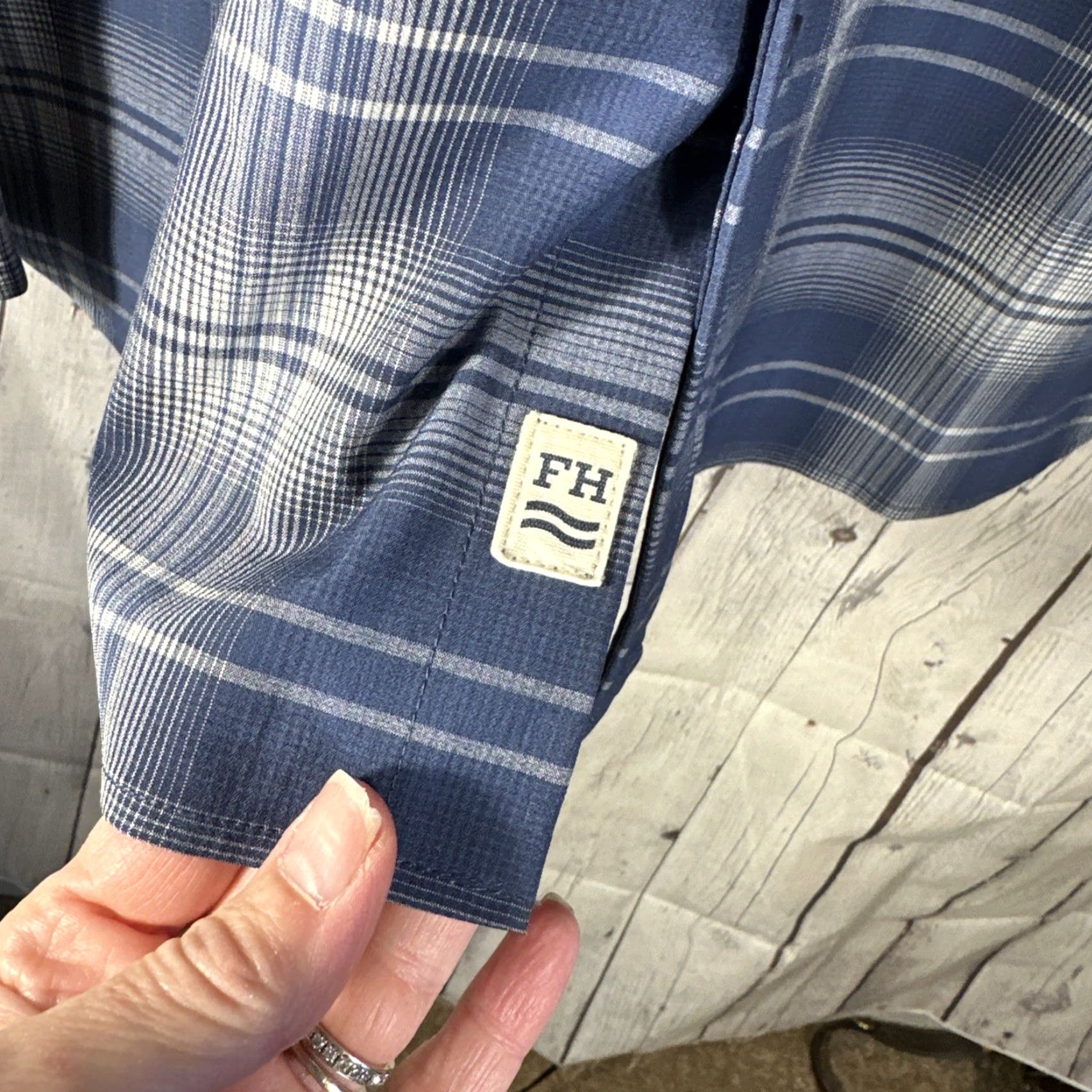 Vintage Fair Harbor Shirt Mens 2XL Blue Plaid Long Sleeve Button-Up Casual Travel Crewneck? Size US XXL / EU 58 / 5 - 4 Thumbnail
