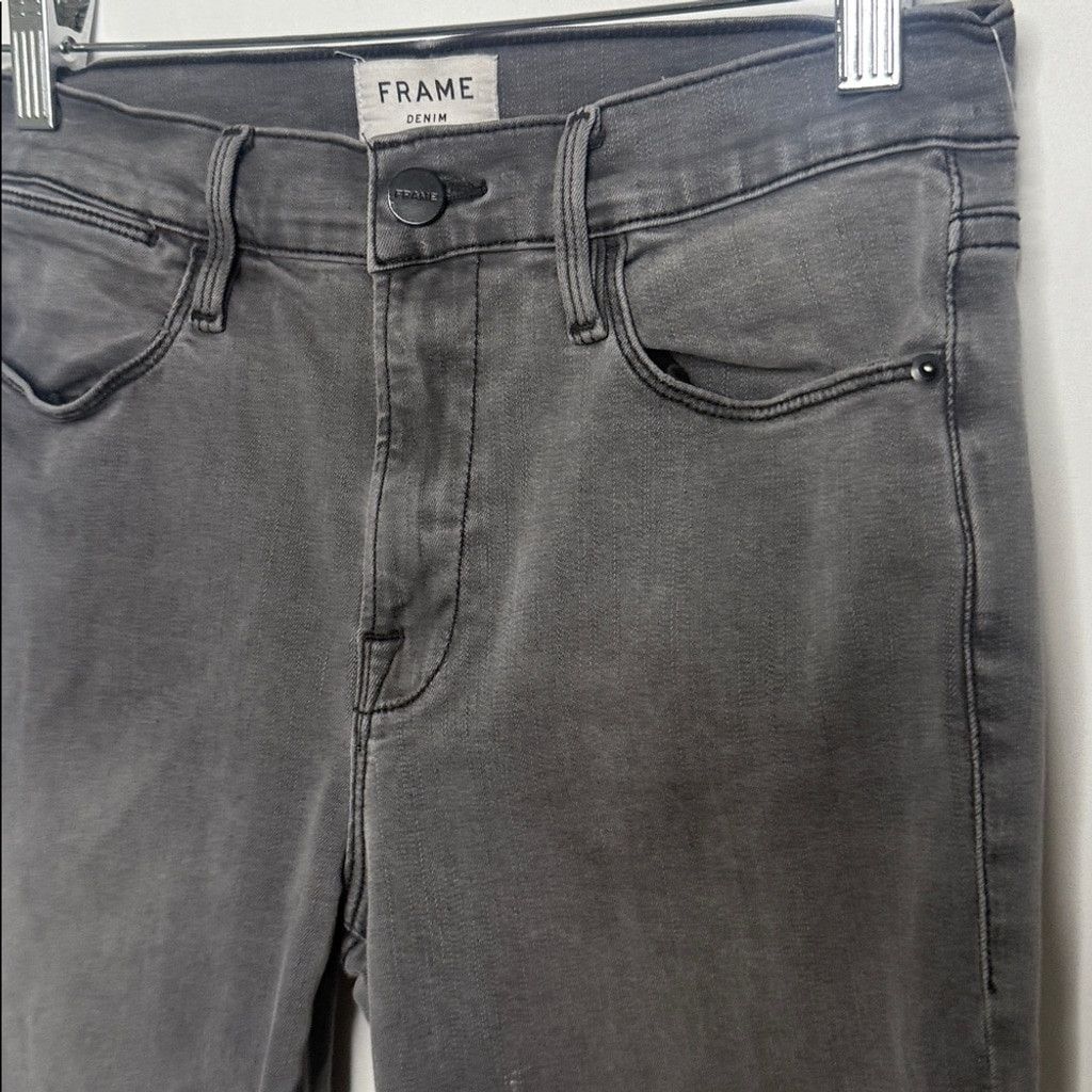 Frame Frame Dunaway high waisted ale high skinny gray jeans sz 27 Size 27" / US 4 / IT 40 - 2 Thumbnail