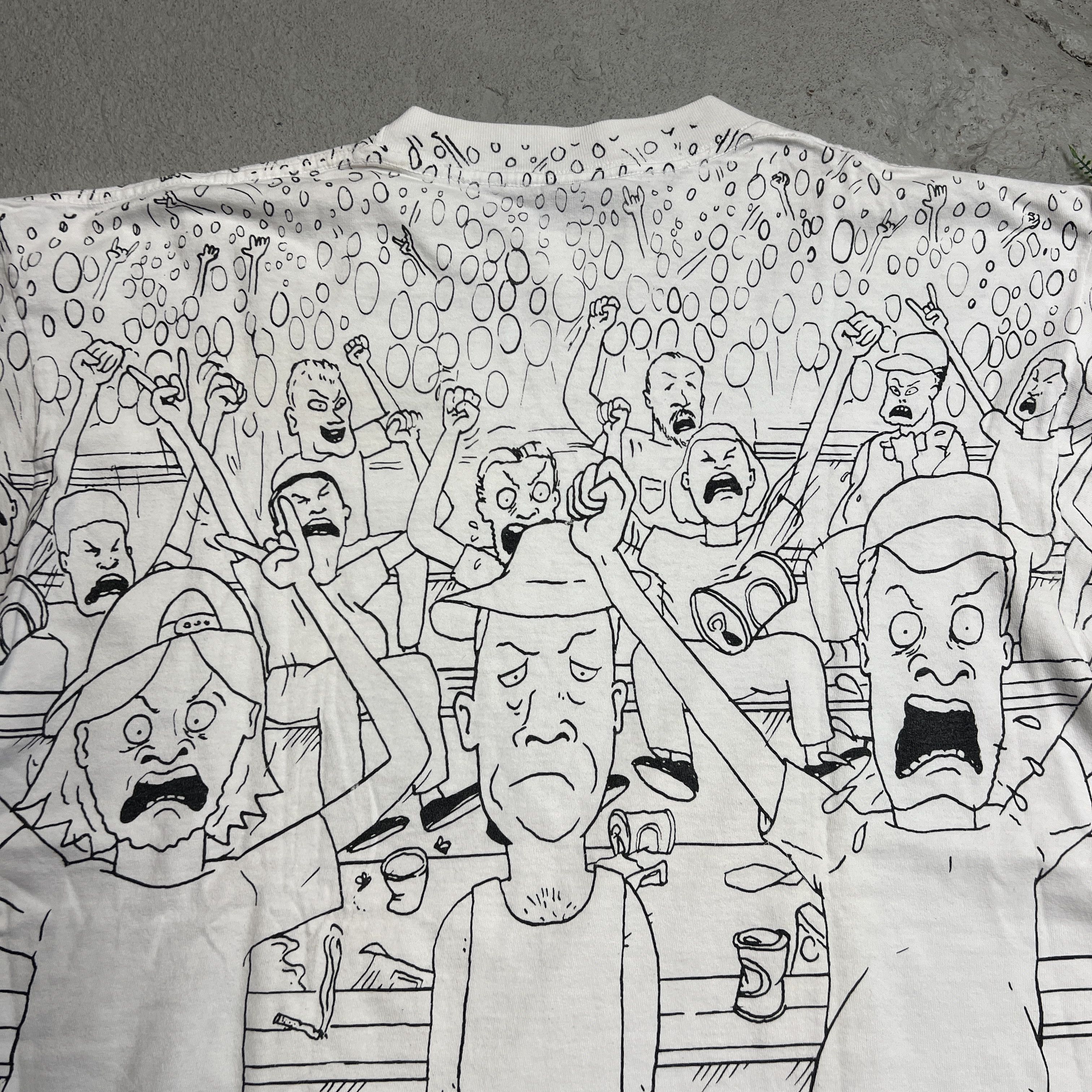 Mtv × Vintage 1993 Beavis and Butthead Full Print Concert Tee Size US XL / EU 56 / 4 - 6 Thumbnail