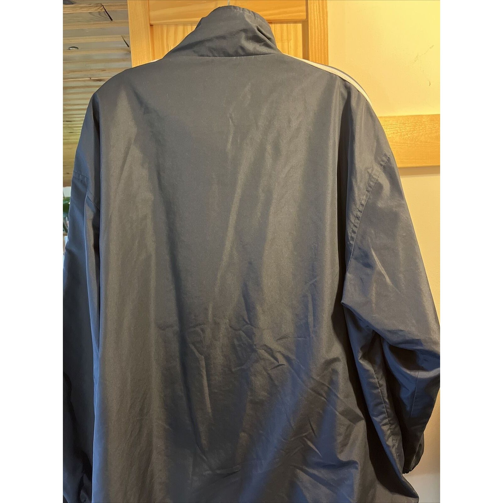 Tek Gear Tek Gear Men’s L Navy LS Zip up Mesh Nylon Poly Track Jacket Size US L / EU 52-54 / 3 - 10 Thumbnail