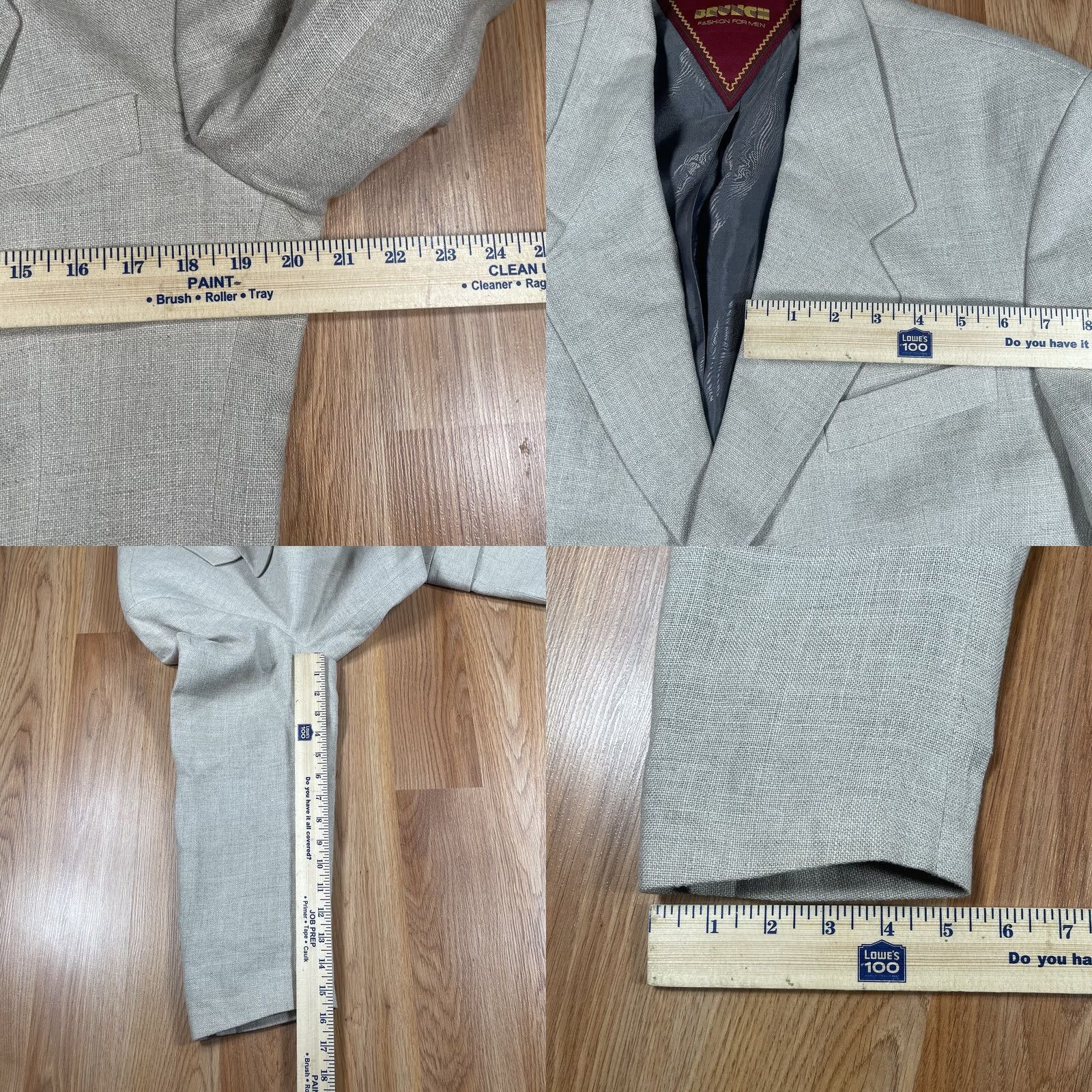Vintage Brunch Sport Coat 100% Linen Blazer 3 Button Jacket Mens 41 Beige Linen Blazer Shirt Jacket Men 41 Mens Size 42R - 8 Thumbnail